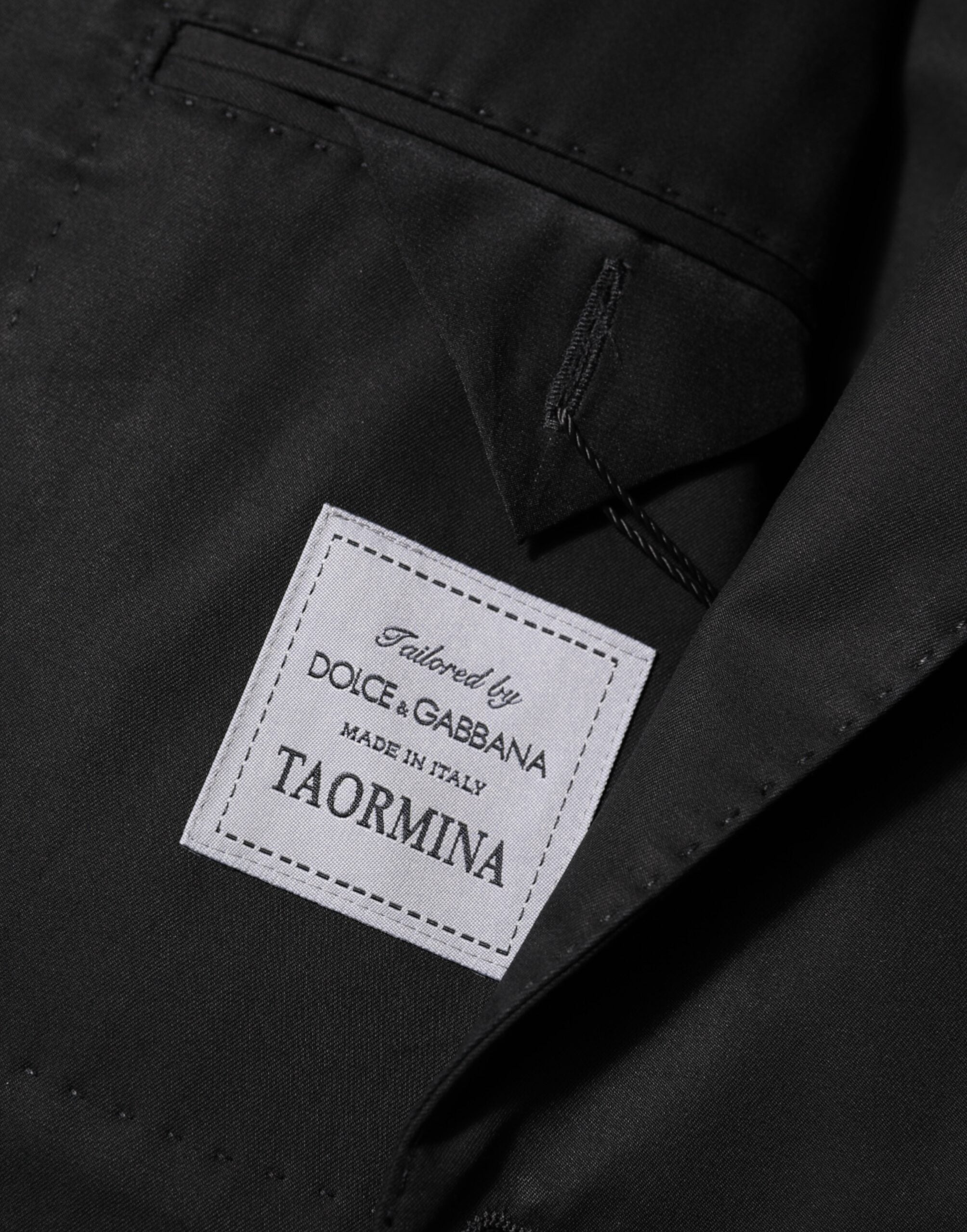 Dolce & Gabbana Schwarz Wolle 2 Knöpfe Anzug Männer Jacke Blazer