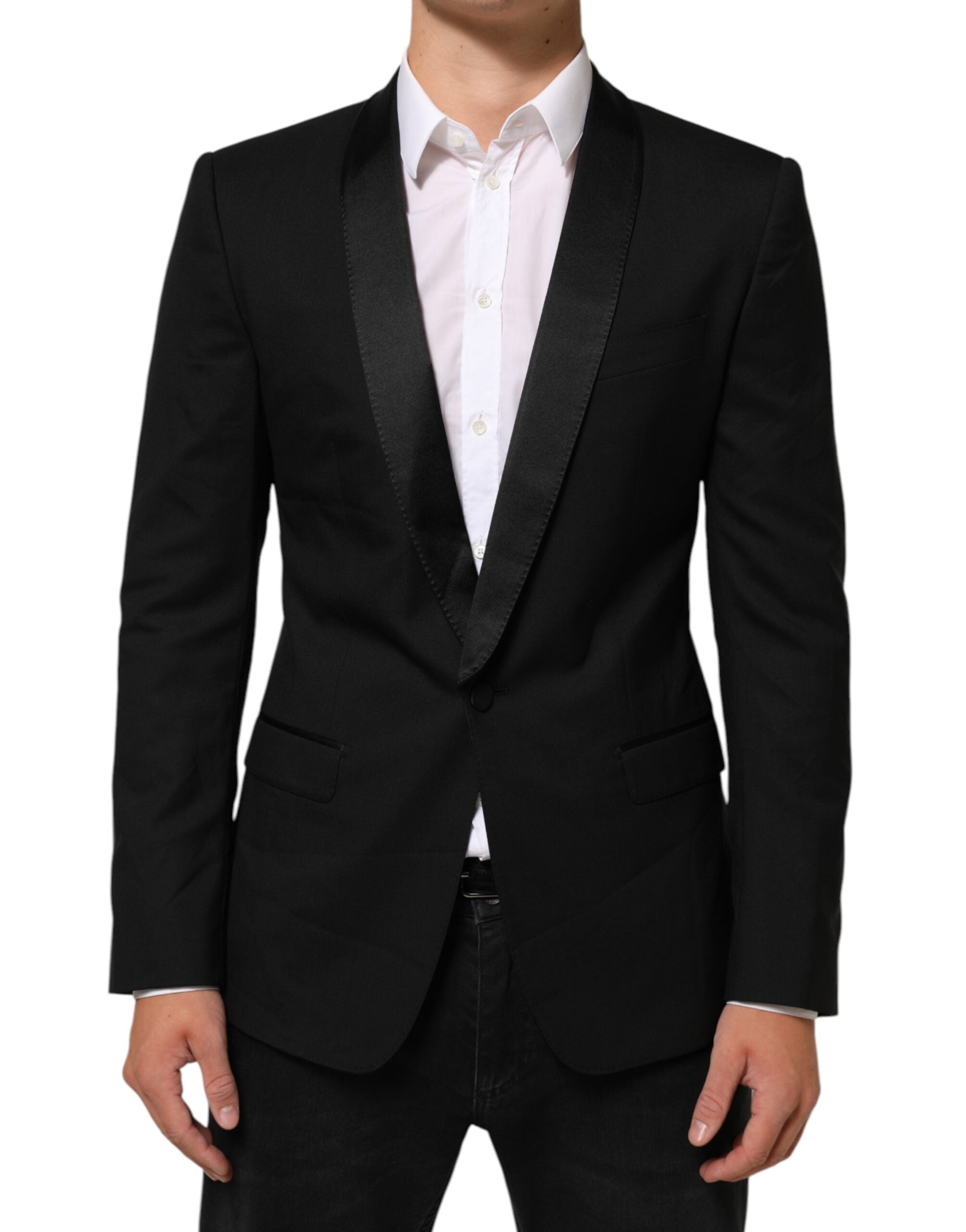 Dolce & Gabbana Schwarz MARTINI 1 Knopf Anzug Jacke Blazer
