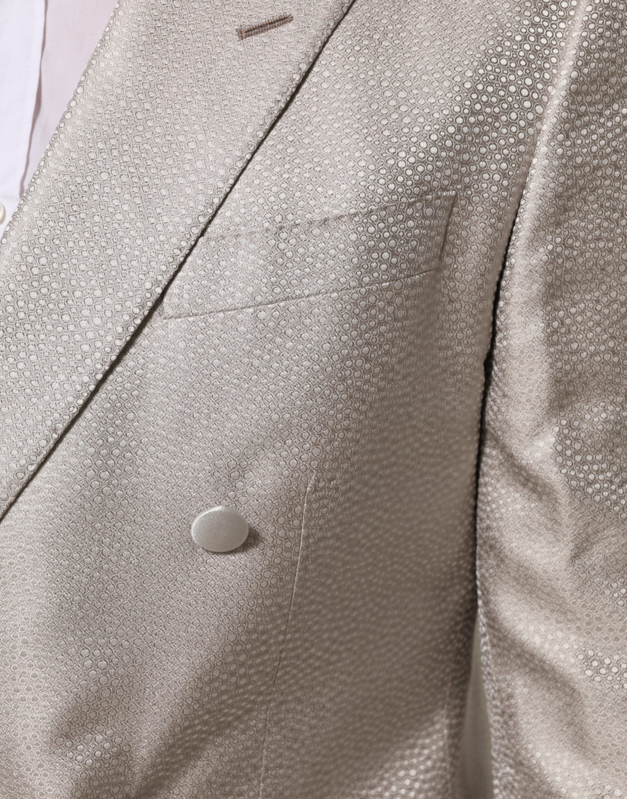 Dolce & Gabbana Beige MARTINI Zweireihiger Anzug-Blazer