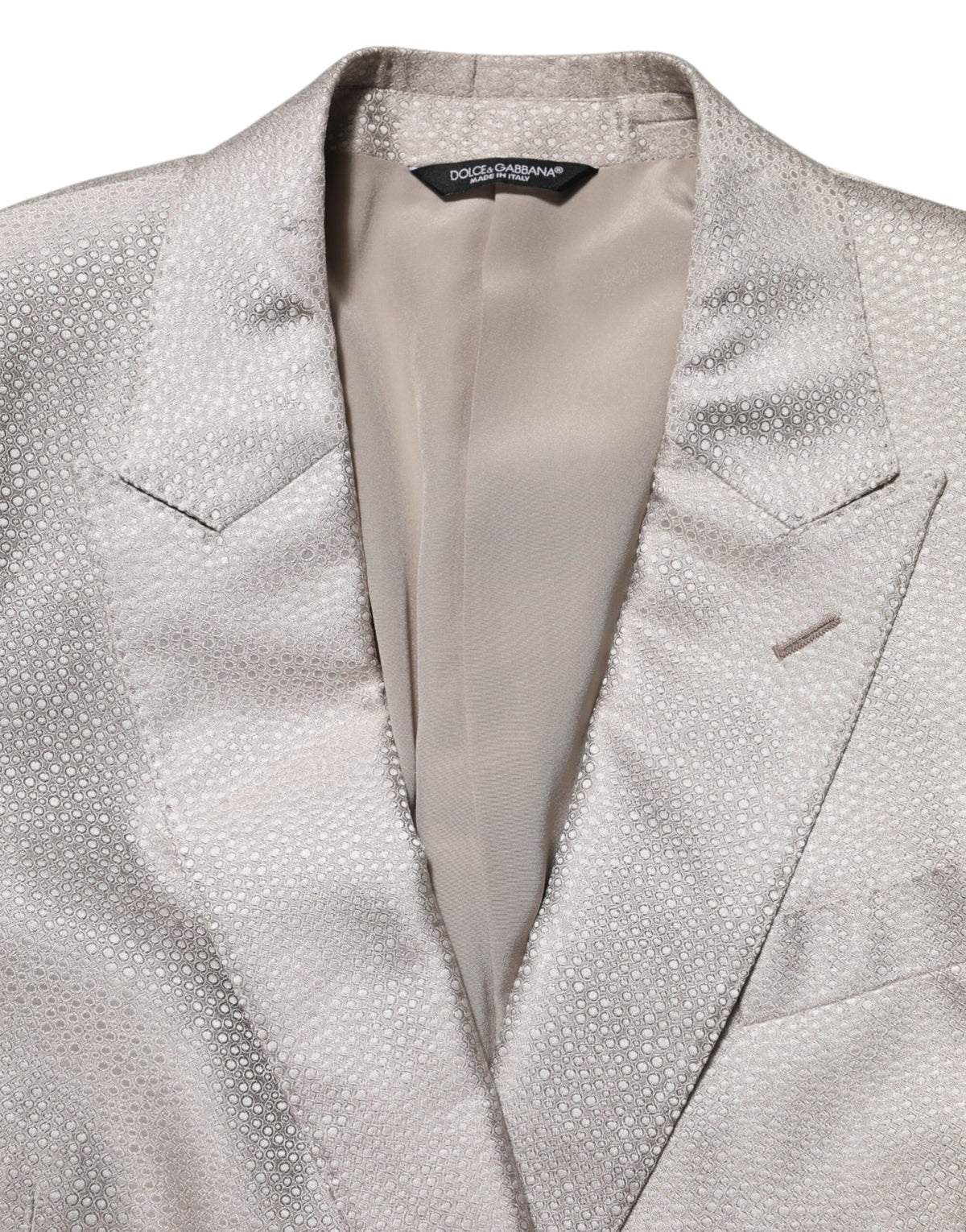 Dolce & Gabbana Beige MARTINI Zweireihiger Anzug-Blazer