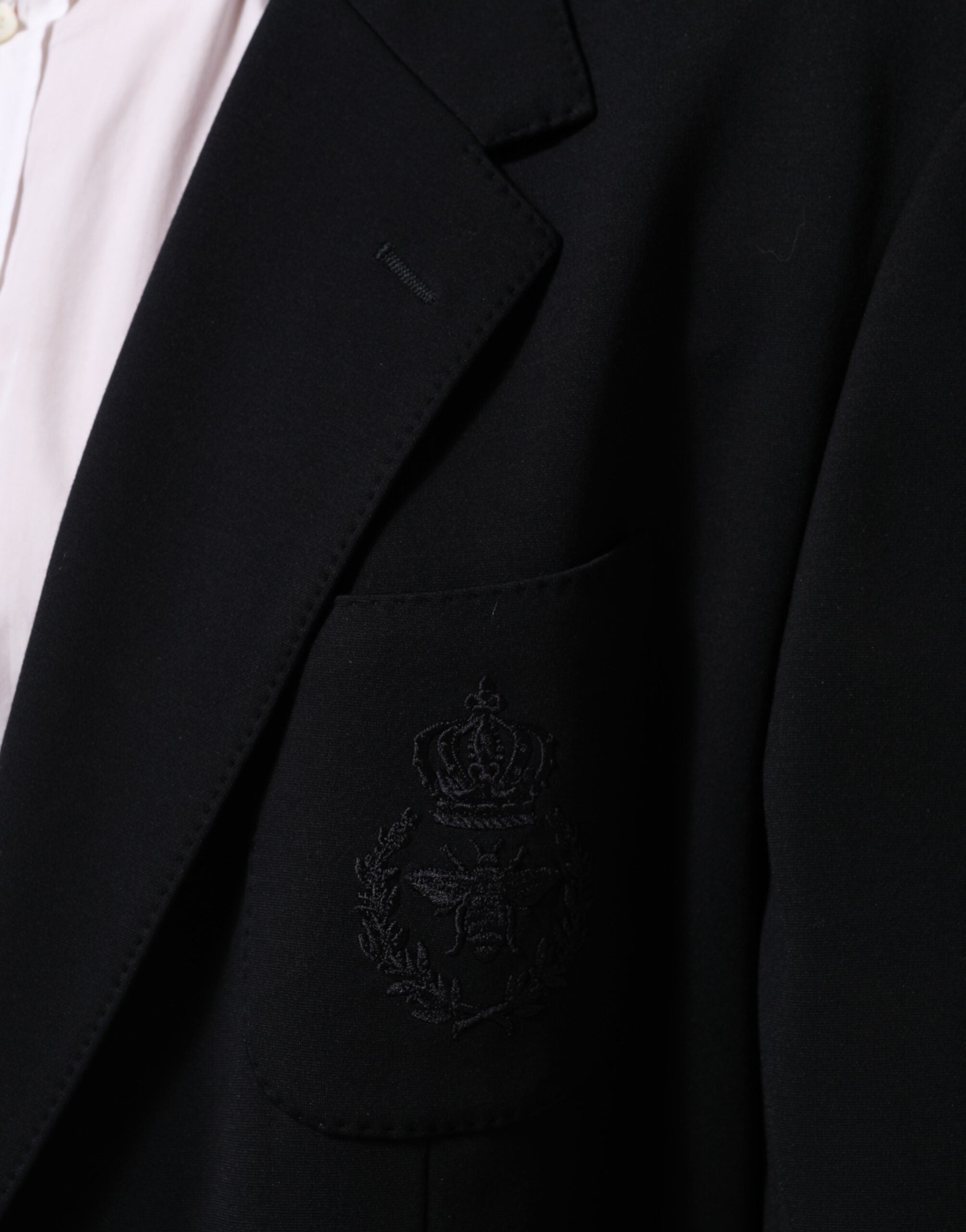 Dolce & Gabbana Schwarzer Viskose 2 Knöpfe Anzug Jacke Blazer