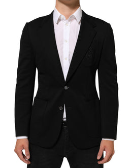 Dolce & Gabbana Schwarzer Viskose 2 Knöpfe Anzug Jacke Blazer