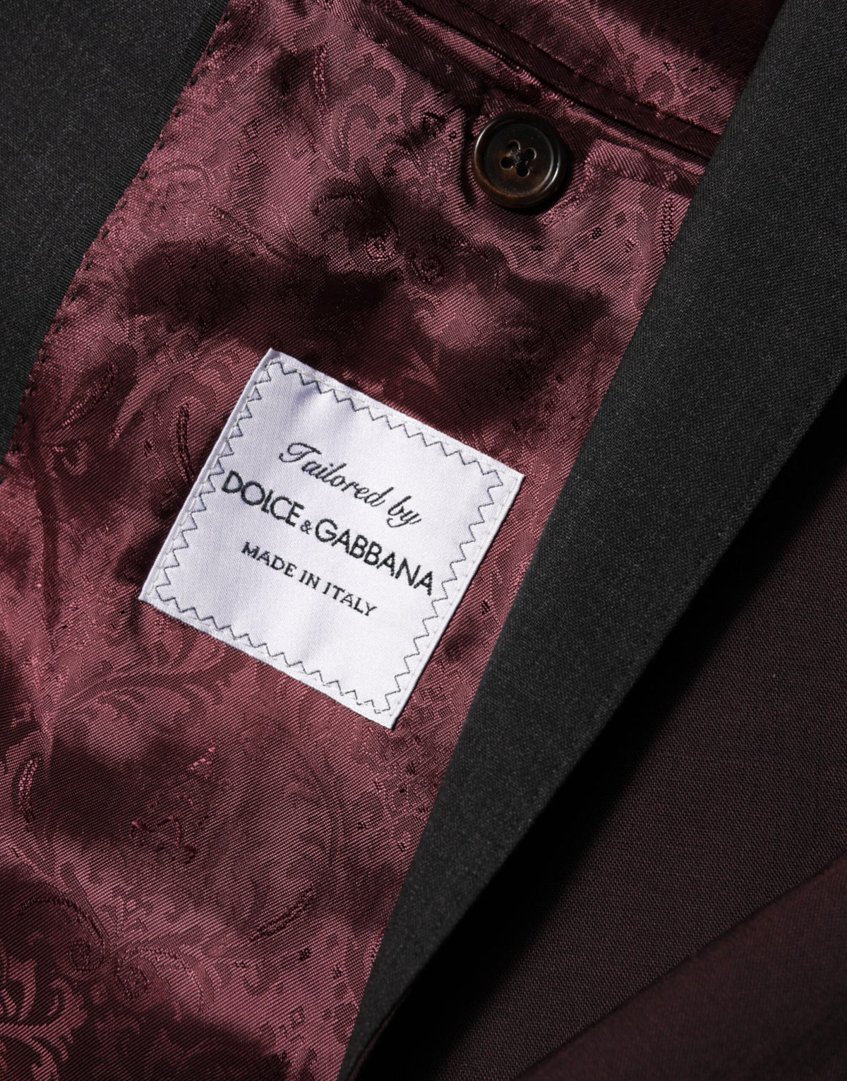 Dolce & Gabbana Maroon Wolle 2 Knöpfe Anzug Jacke Blazer