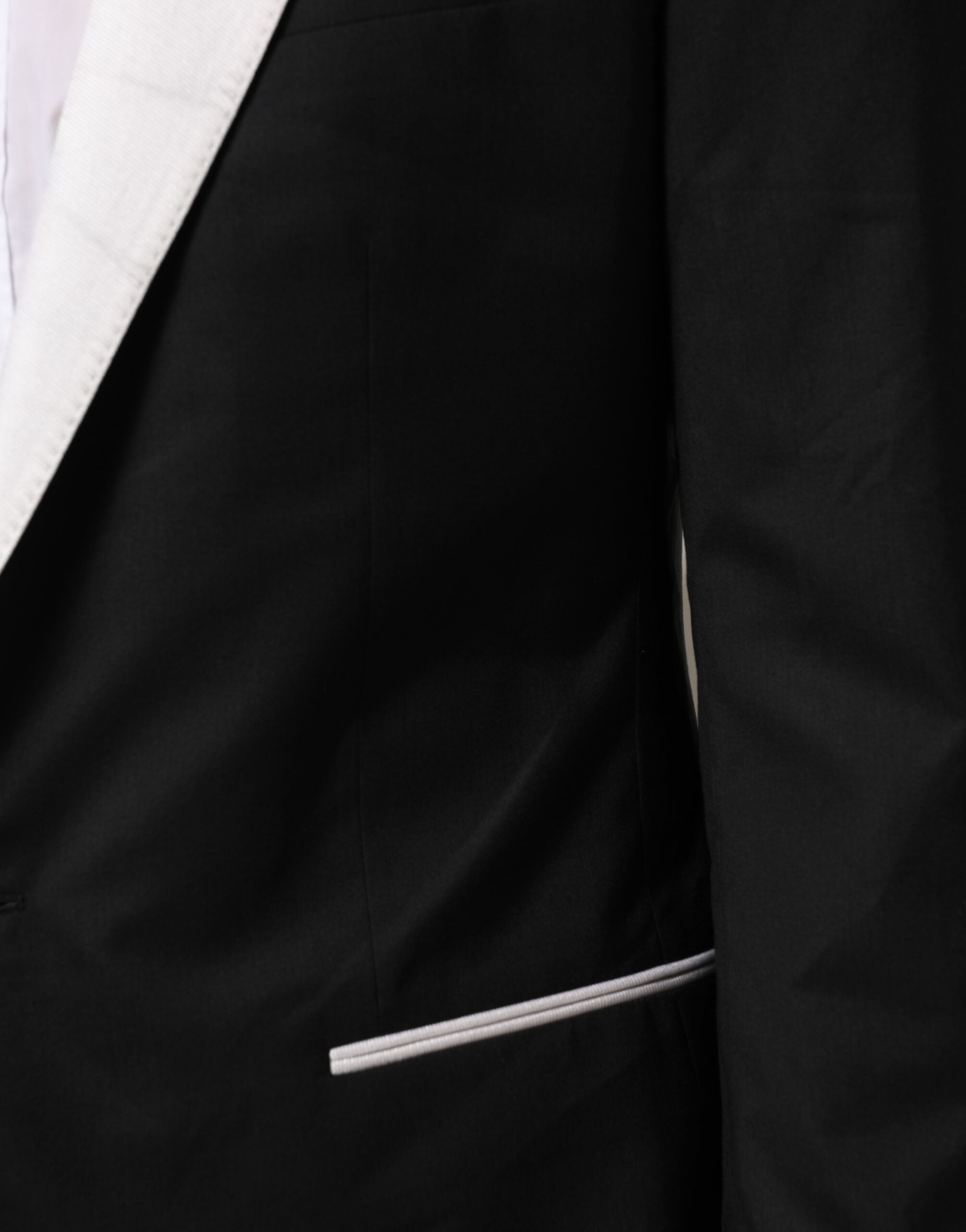 Dolce & Gabbana Schwarz Weiß MARTINI 1 Knopf Herren Anzug Blazer