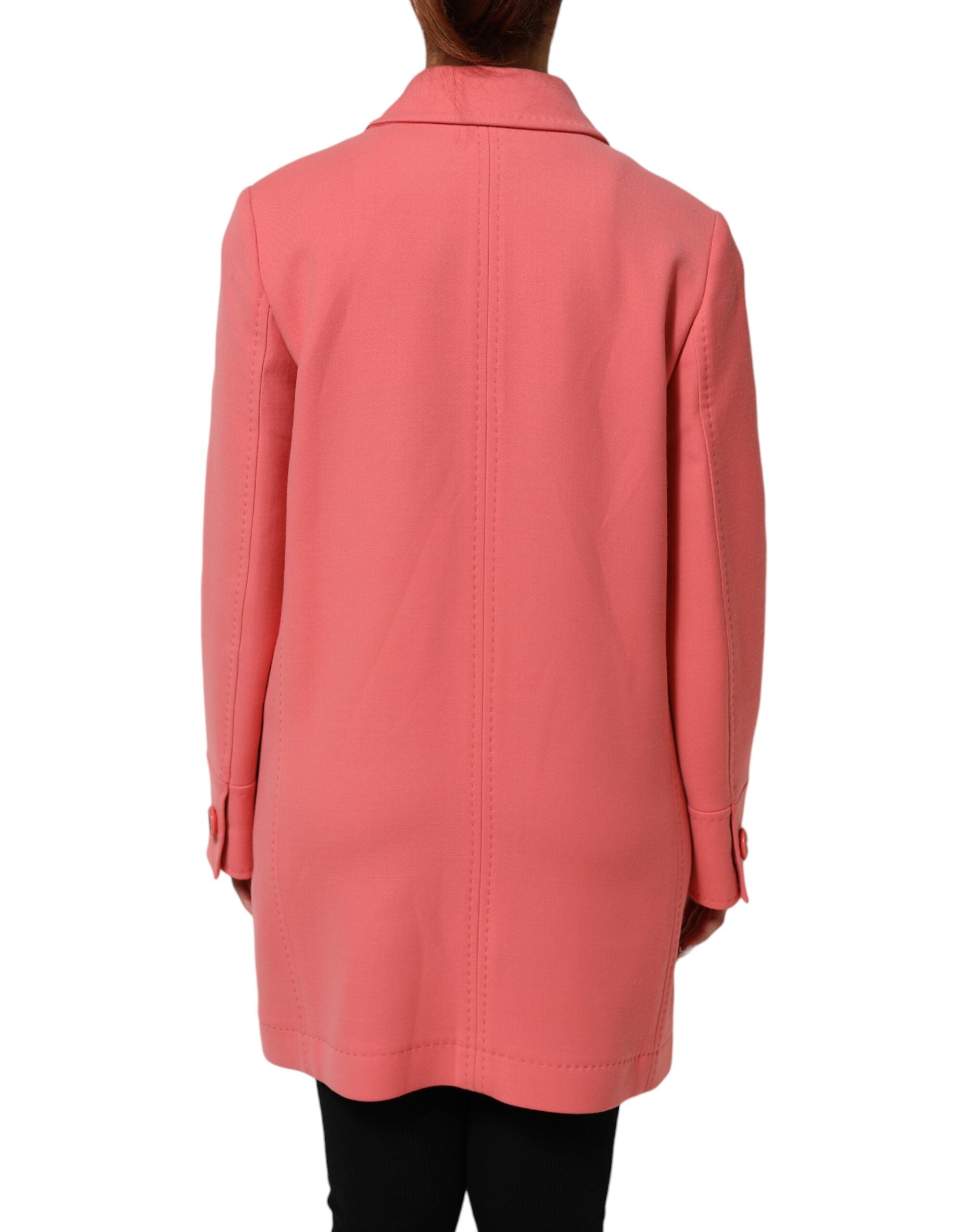 Dolce & Gabbana Rosa geknöpfter Trenchcoat Jacke