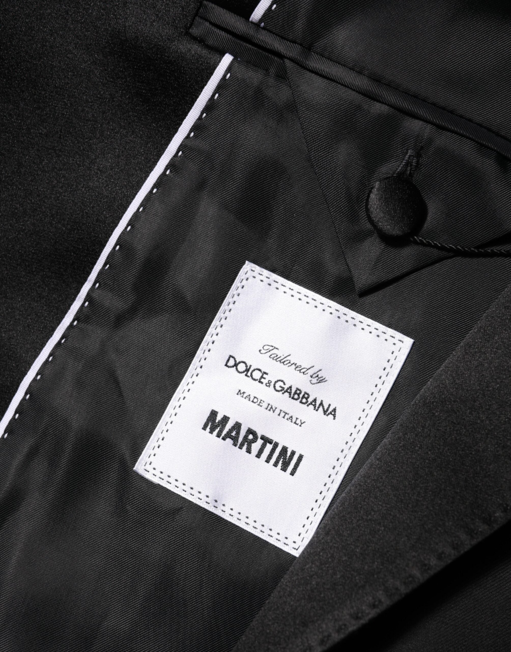 Dolce & Gabbana Schwarzer MARTINI Doppelreihiger Anzug-Blazer