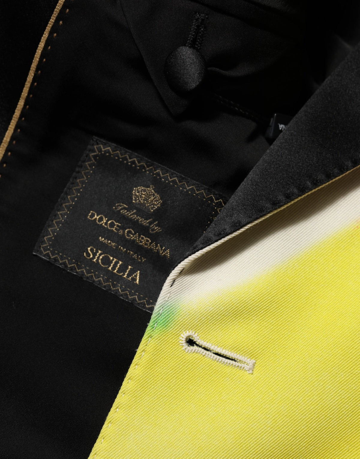Dolce & Gabbana Multicolor Graffiti SICILIA 1 Knopf Herren Anzug Blazer