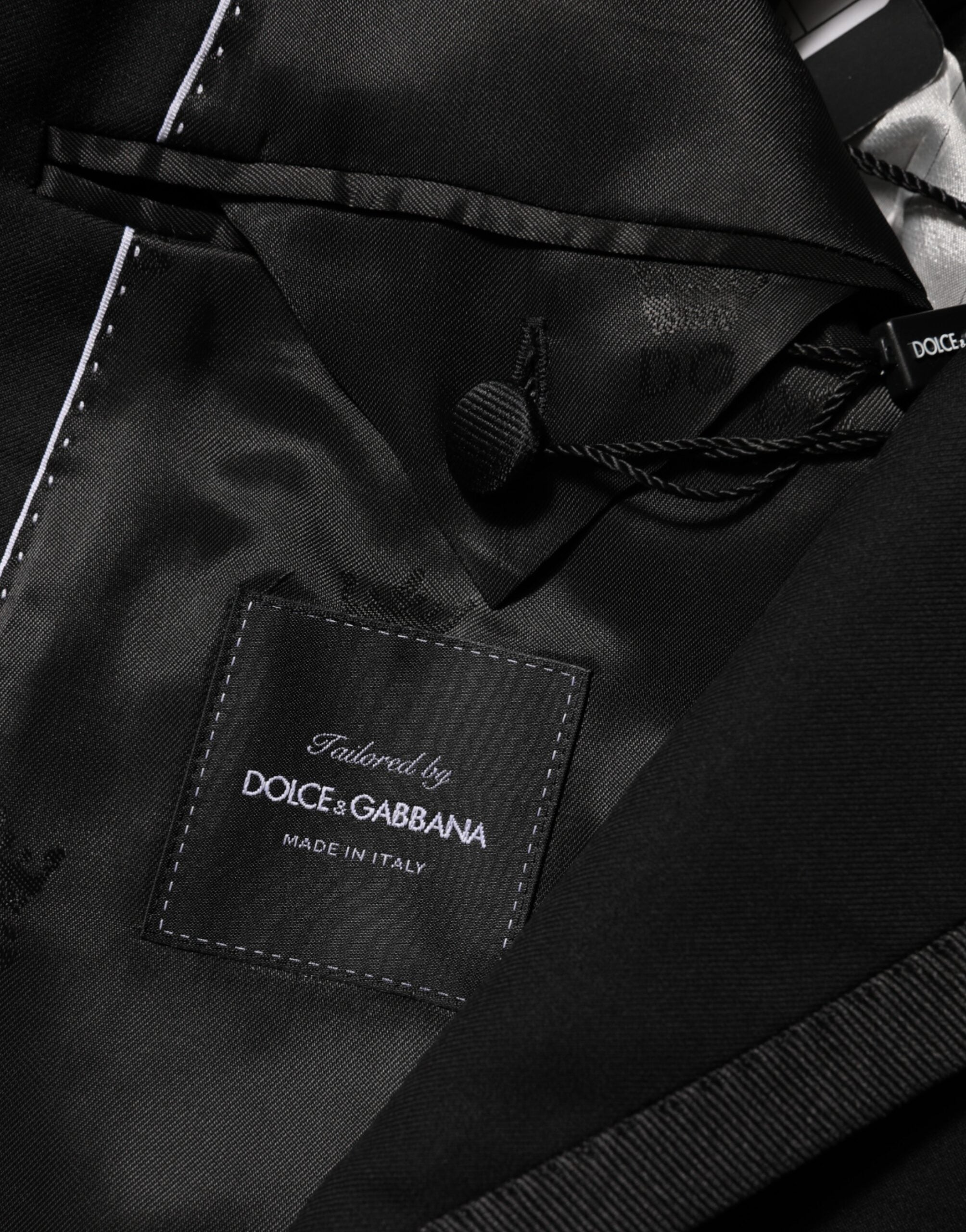 Dolce & Gabbana Schwarz Wolle 1 Knopf Anzug Jacke Männer Blazer