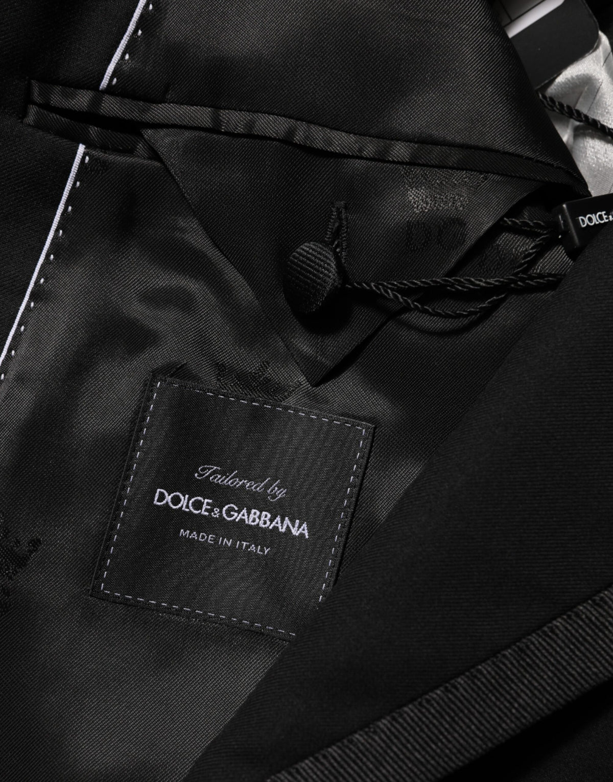 Dolce & Gabbana Schwarz Wolle 1 Knopf Anzug Jacke Männer Blazer
