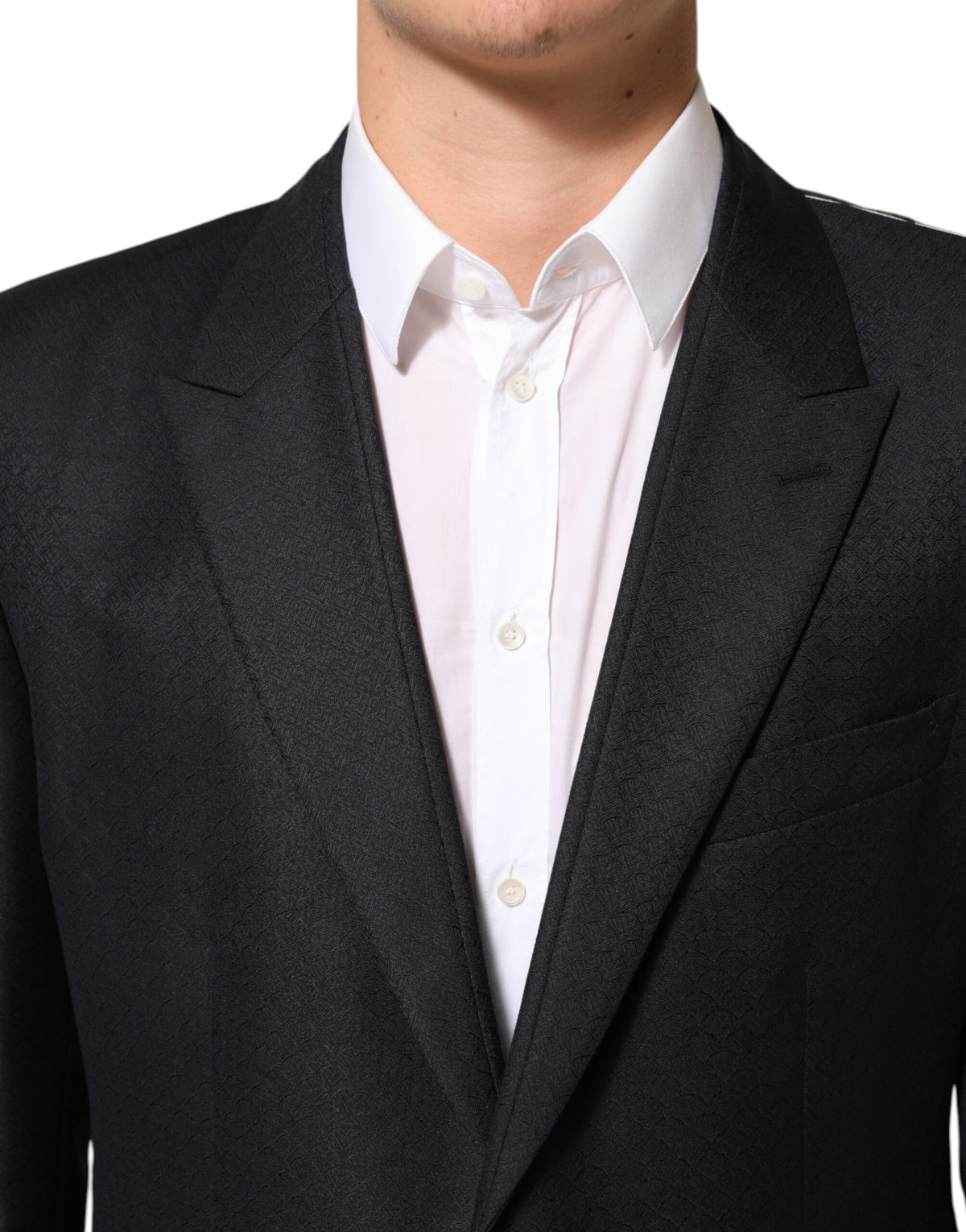 Dolce & Gabbana Schwarz Wolle 2 Knöpfe Anzug Jacke Männer Blazer