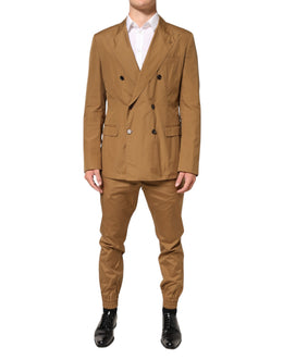 Dolce & Gabbana Brauner TAORMINA Zweireihiger Anzug, 2-teilig