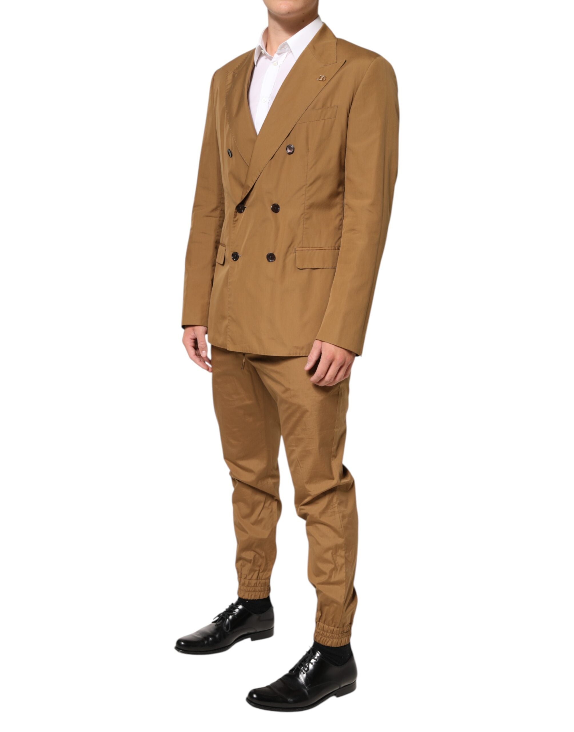 Dolce & Gabbana Brauner TAORMINA Zweireihiger Anzug, 2-teilig