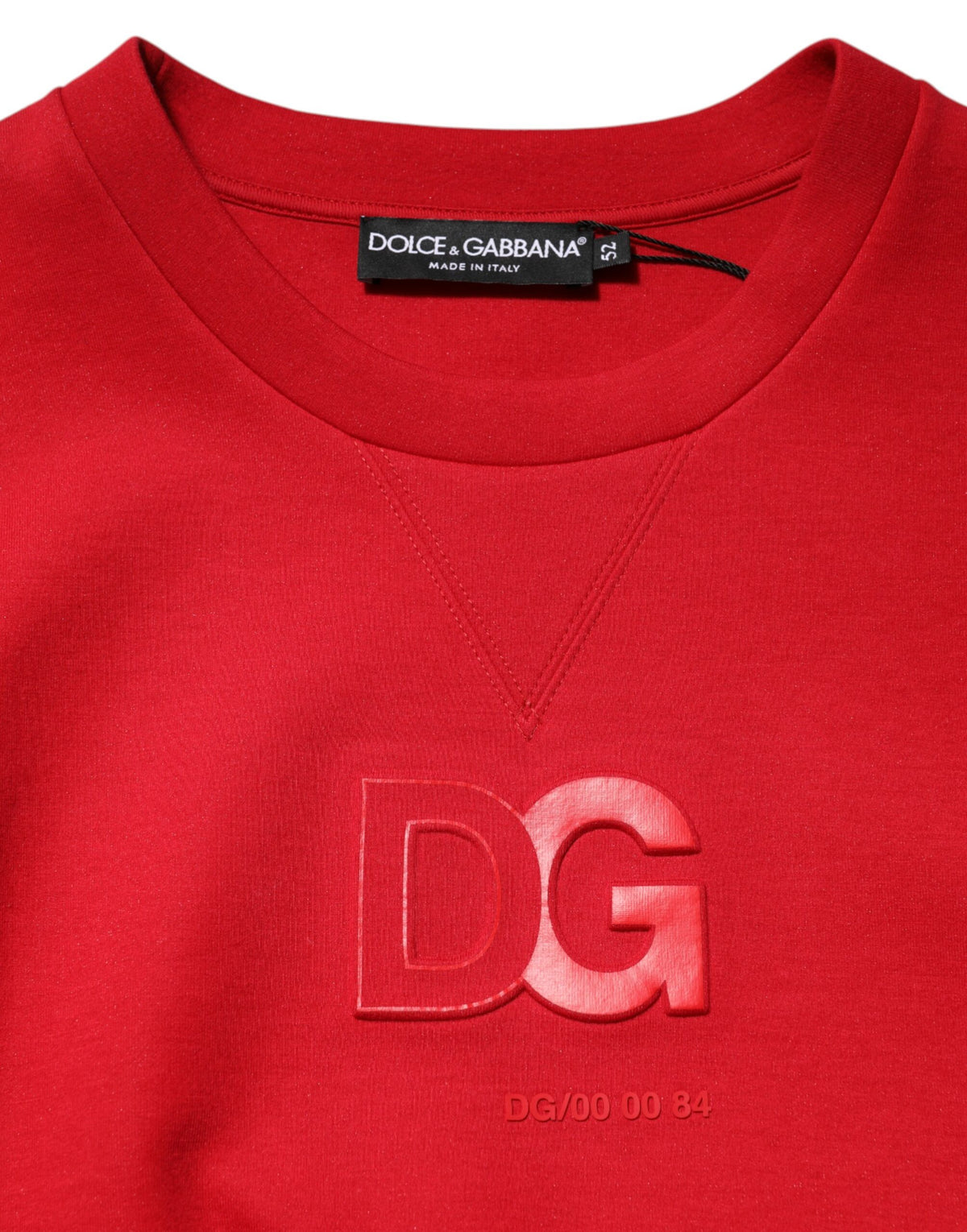 Dolce & Gabbana Rot DG Logo Rundhalsausschnitt Männer Sweatshirt Pullover