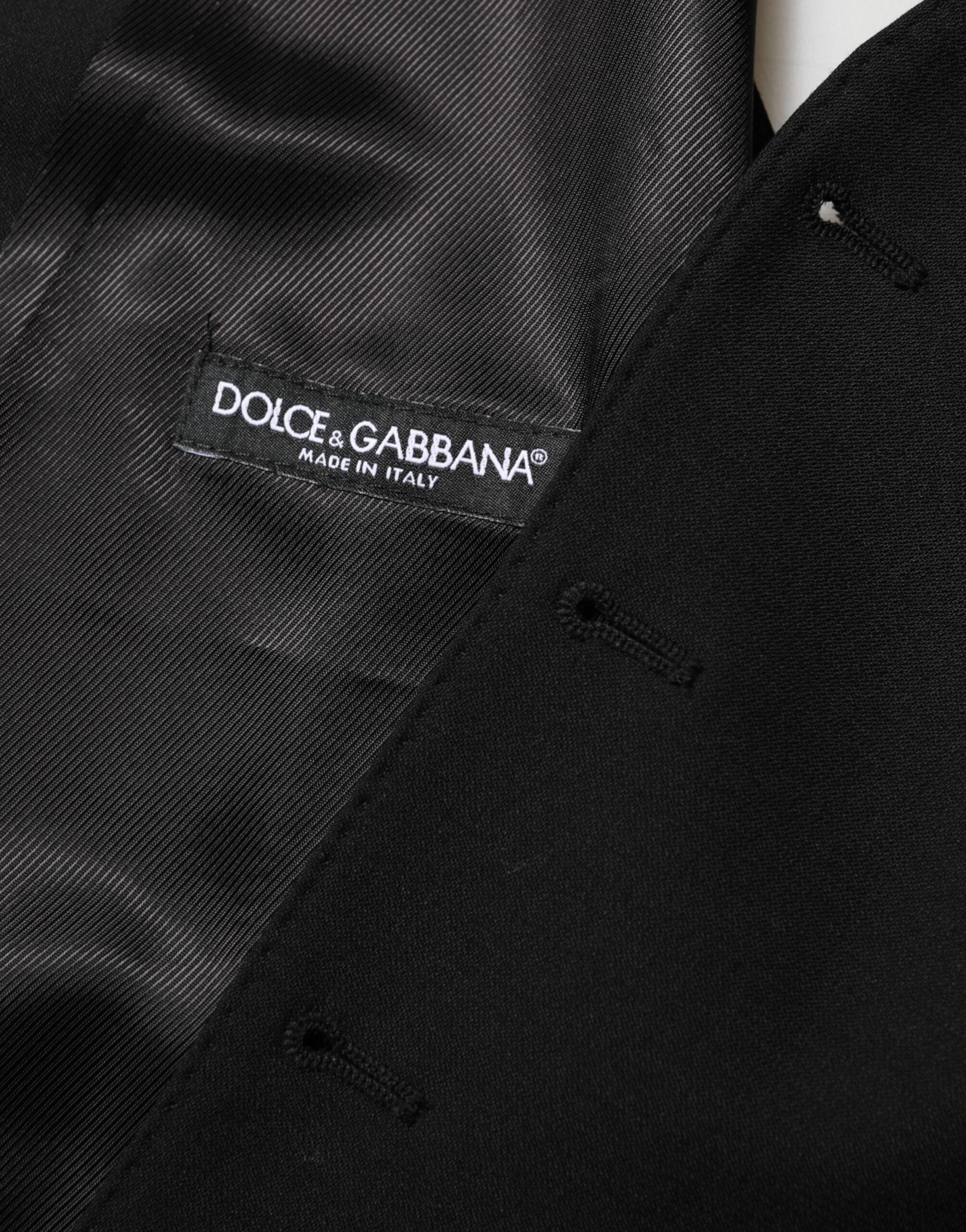 Dolce & Gabbana Schwarze Wollweste für Herren, formell