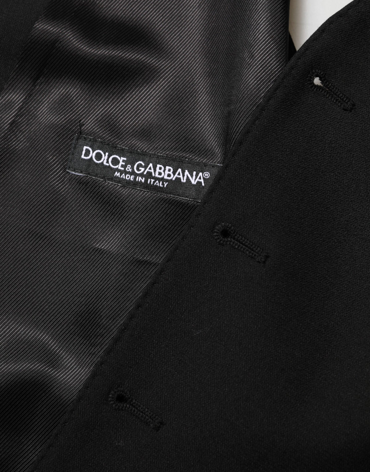 Dolce & Gabbana Schwarze Wollweste für Herren, formell