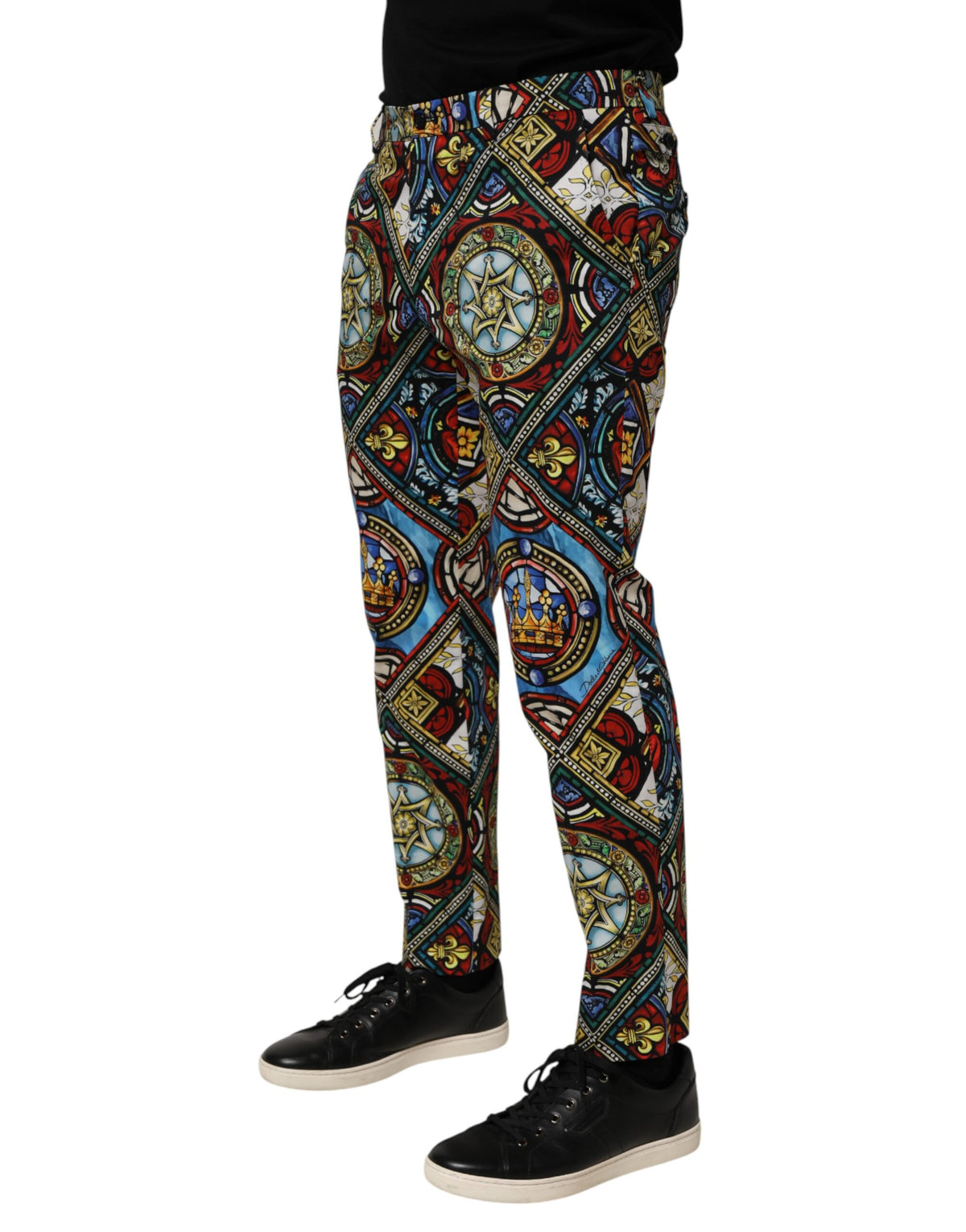 Dolce & Gabbana Hose mit Buntglasfenster-Print in Multicolor