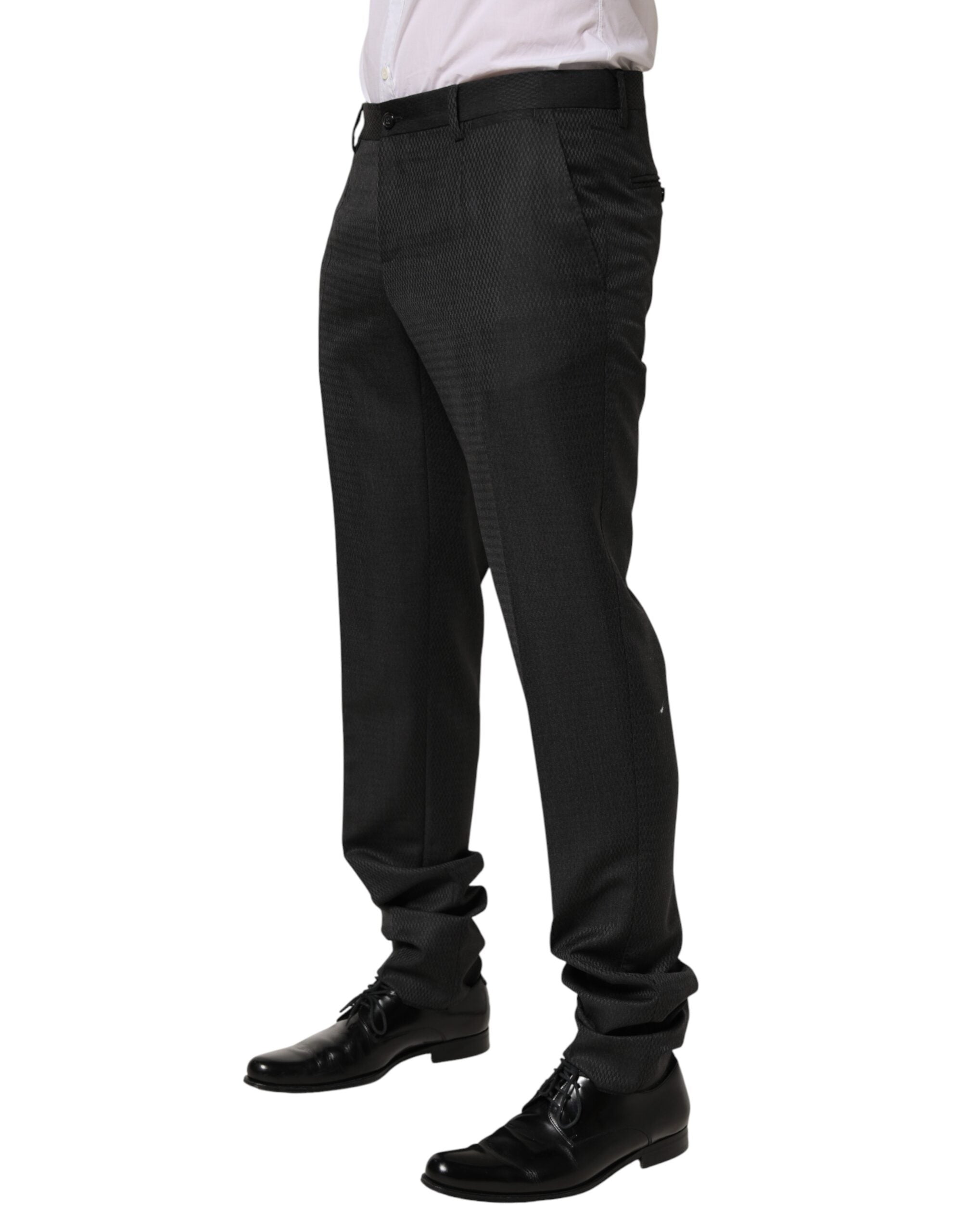 Dolce & Gabbana Schwarze Wollhose für Herren