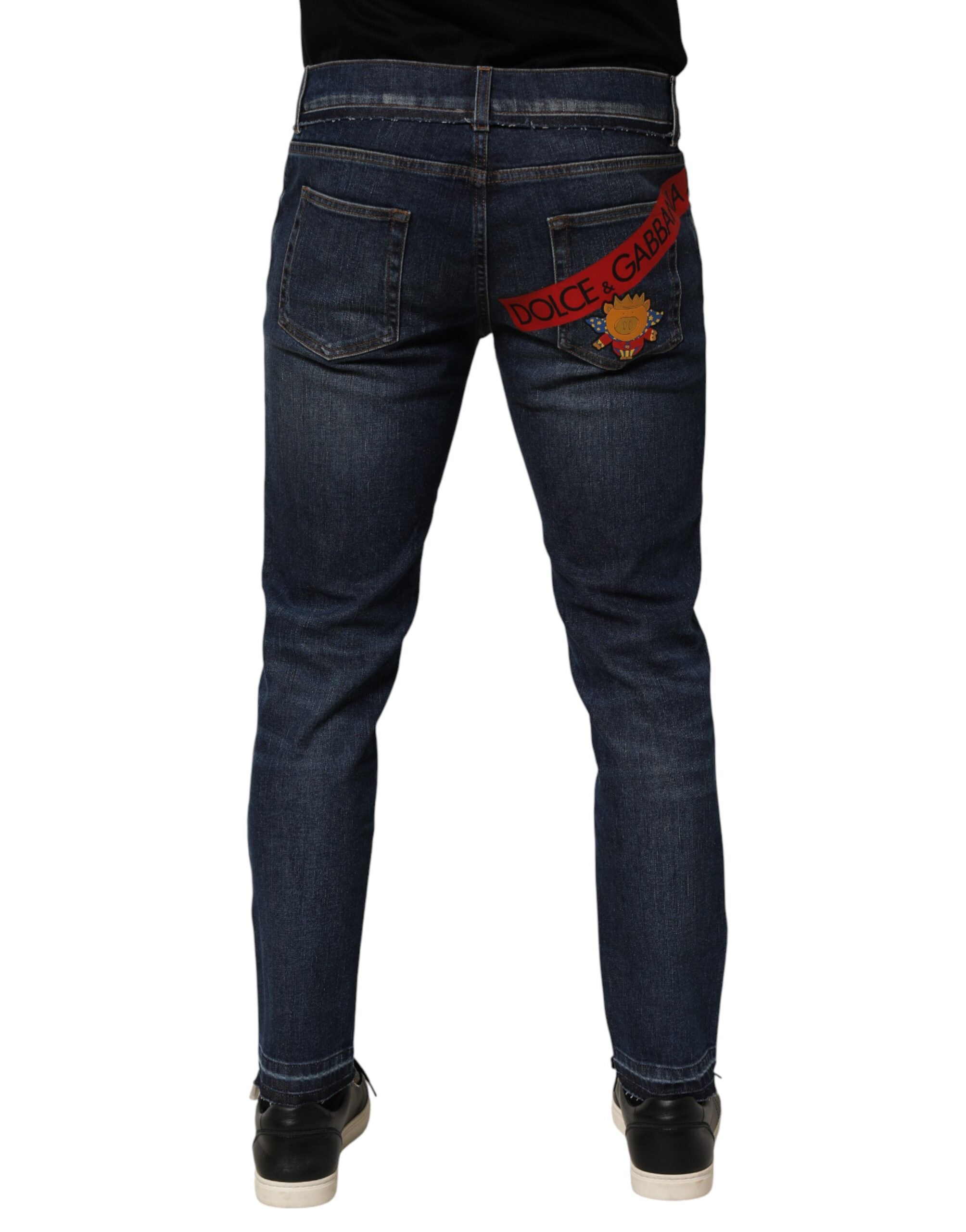 Dolce & Gabbana Stretch-Baumwoll-Jeans im Skinny-Fit für Herren in Blau
