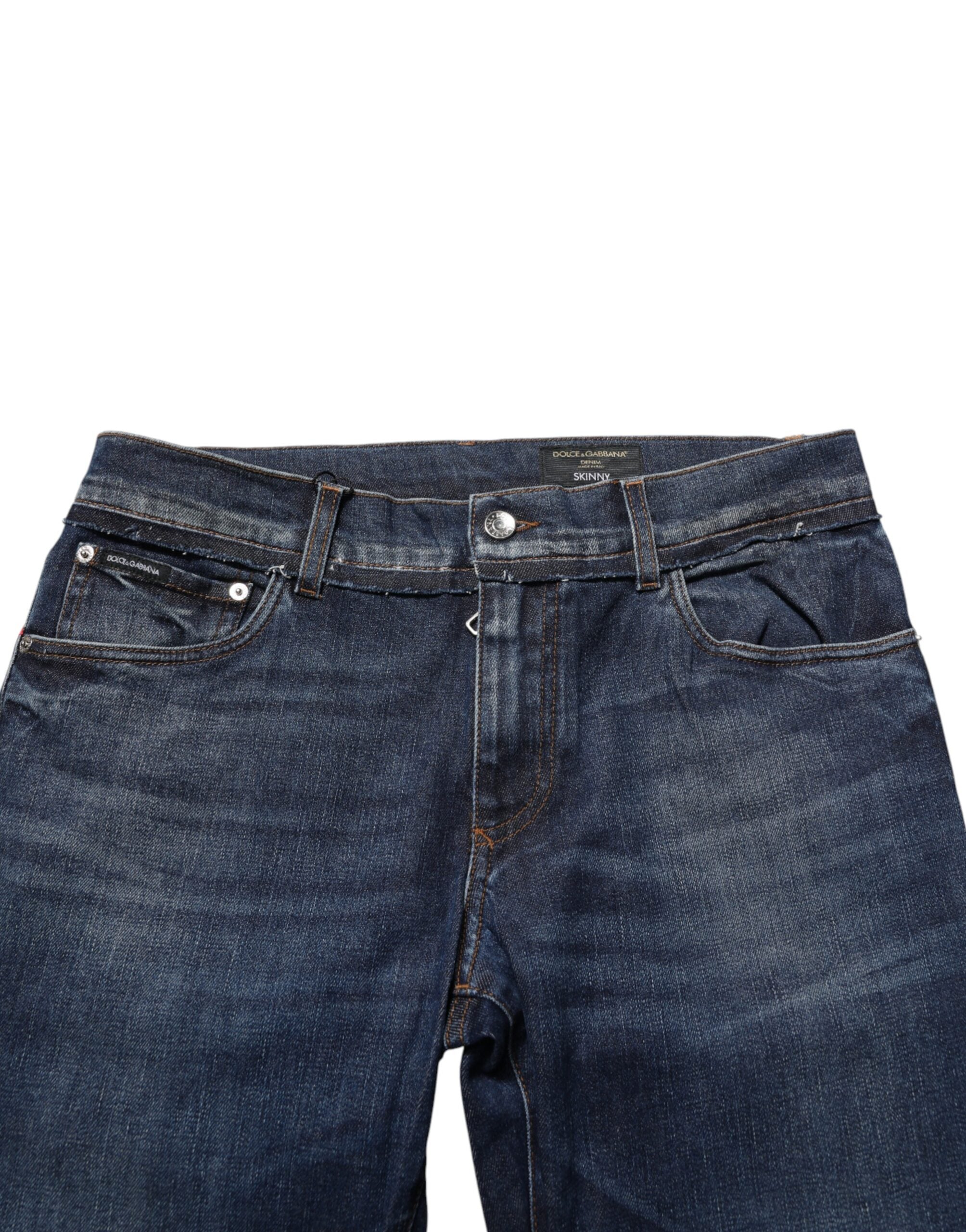 Dolce & Gabbana Stretch-Baumwoll-Jeans im Skinny-Fit für Herren in Blau