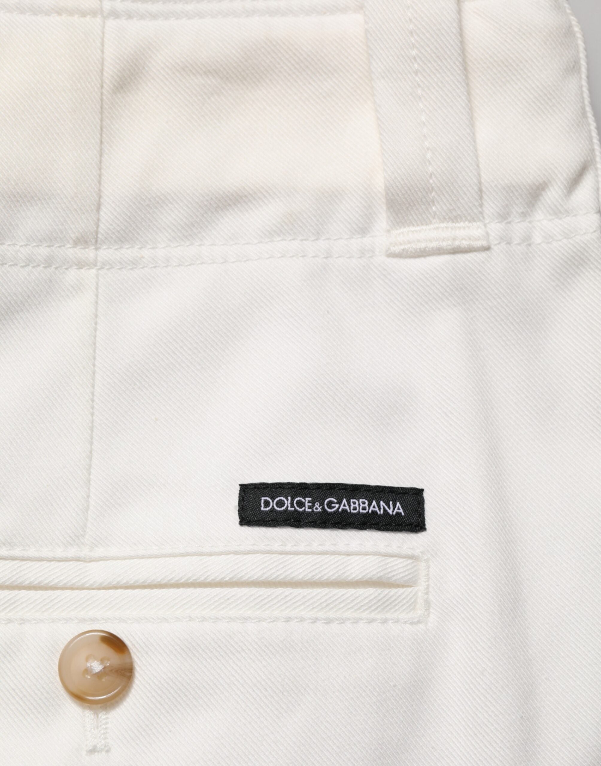 Dolce & Gabbana Weiße Baumwoll-Stretch-Crops