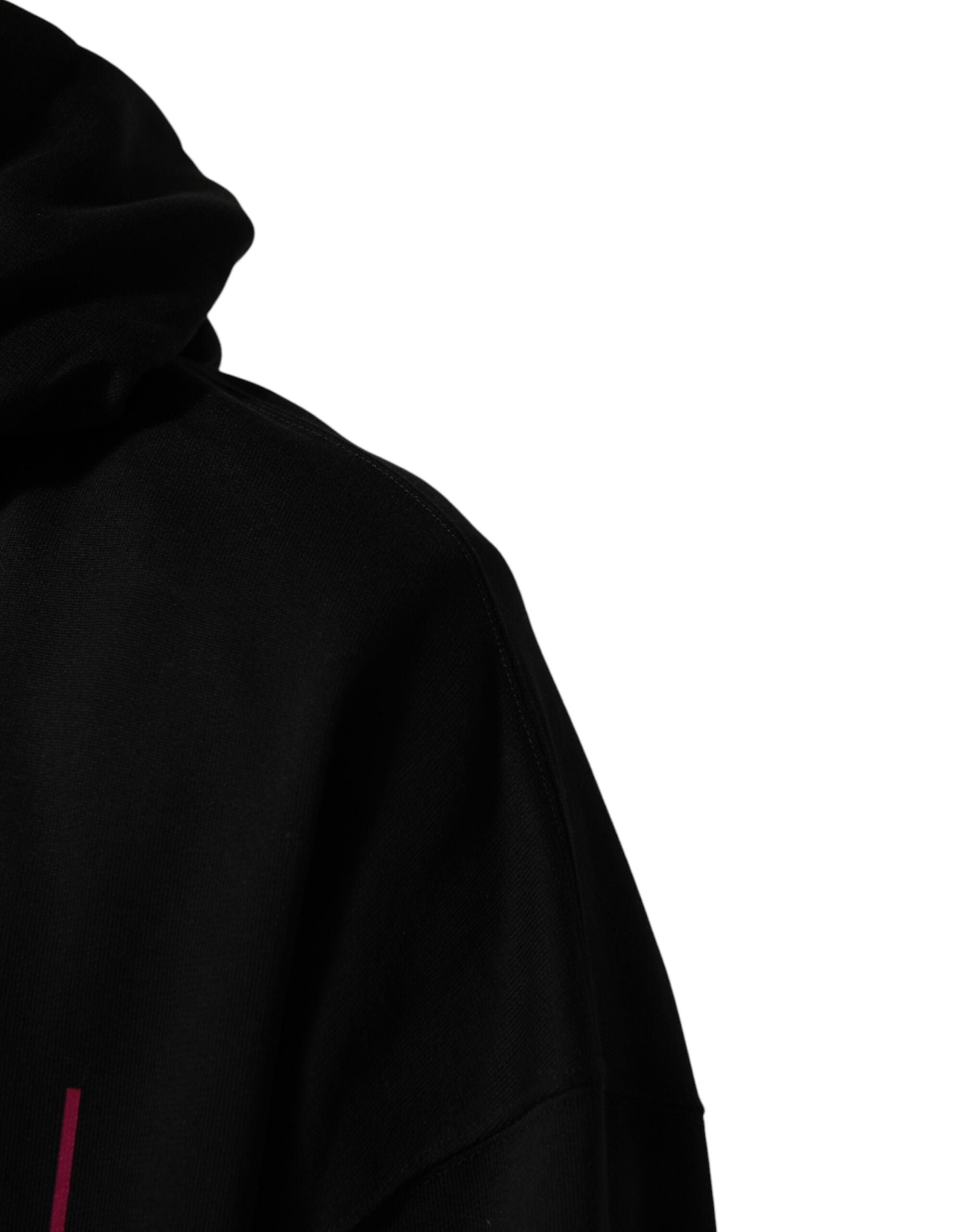 Dolce & Gabbana Schwarzer Bedruckter Kapuzenpullover für Herren