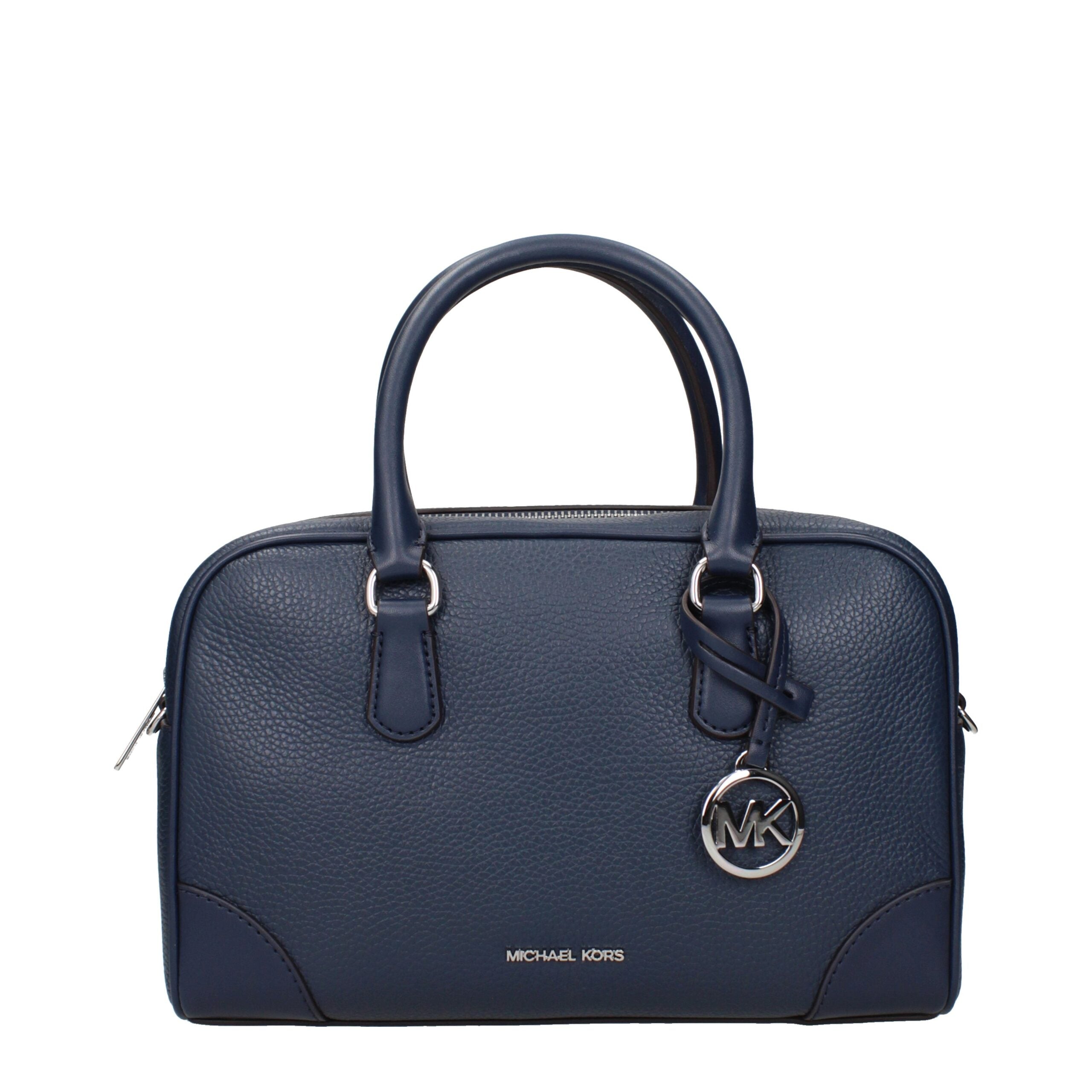 Michael Kors Blaue Lederhandtasche