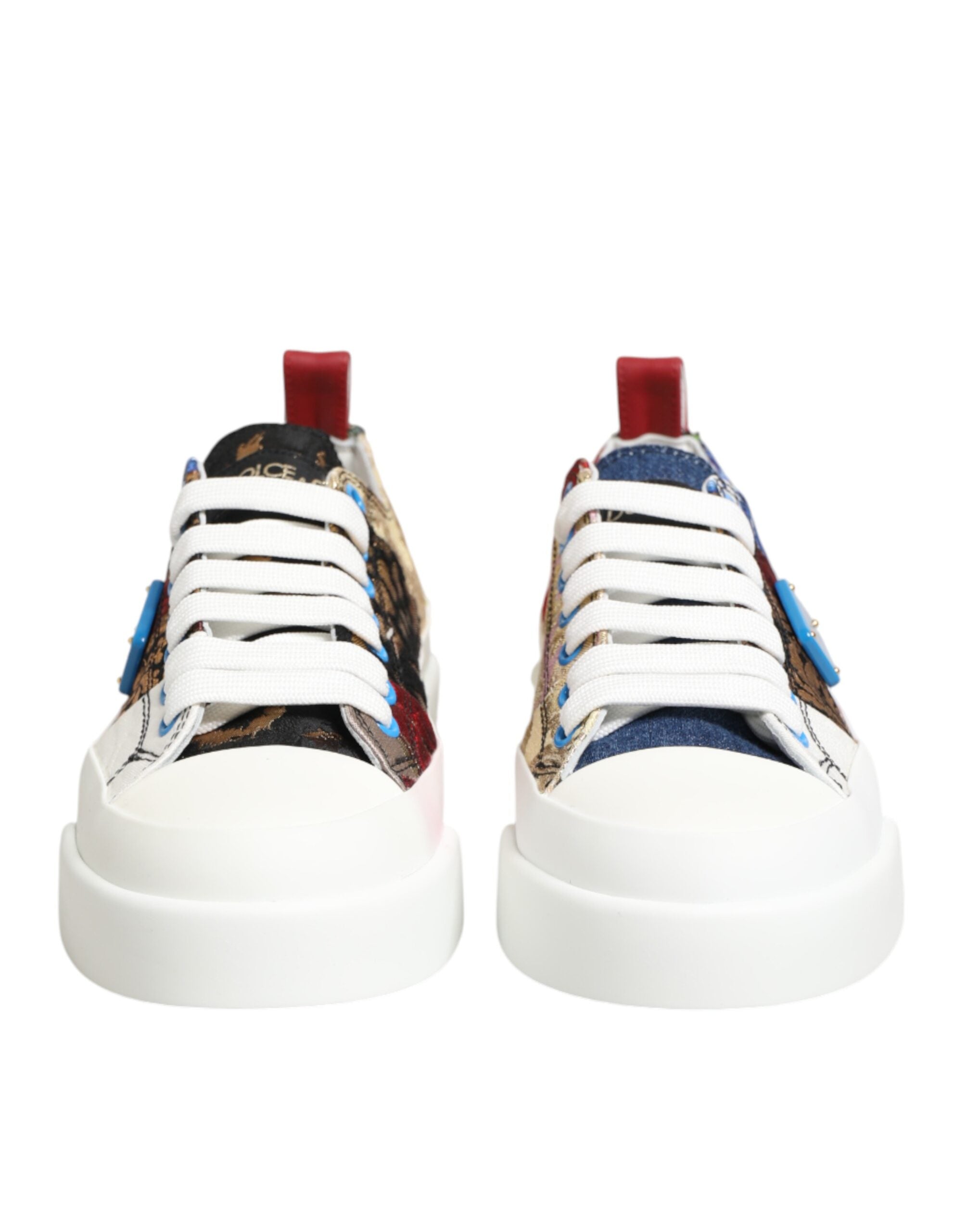 Dolce & Gabbana Multicolor Patchwork Low Top Sneakers Schuhe
