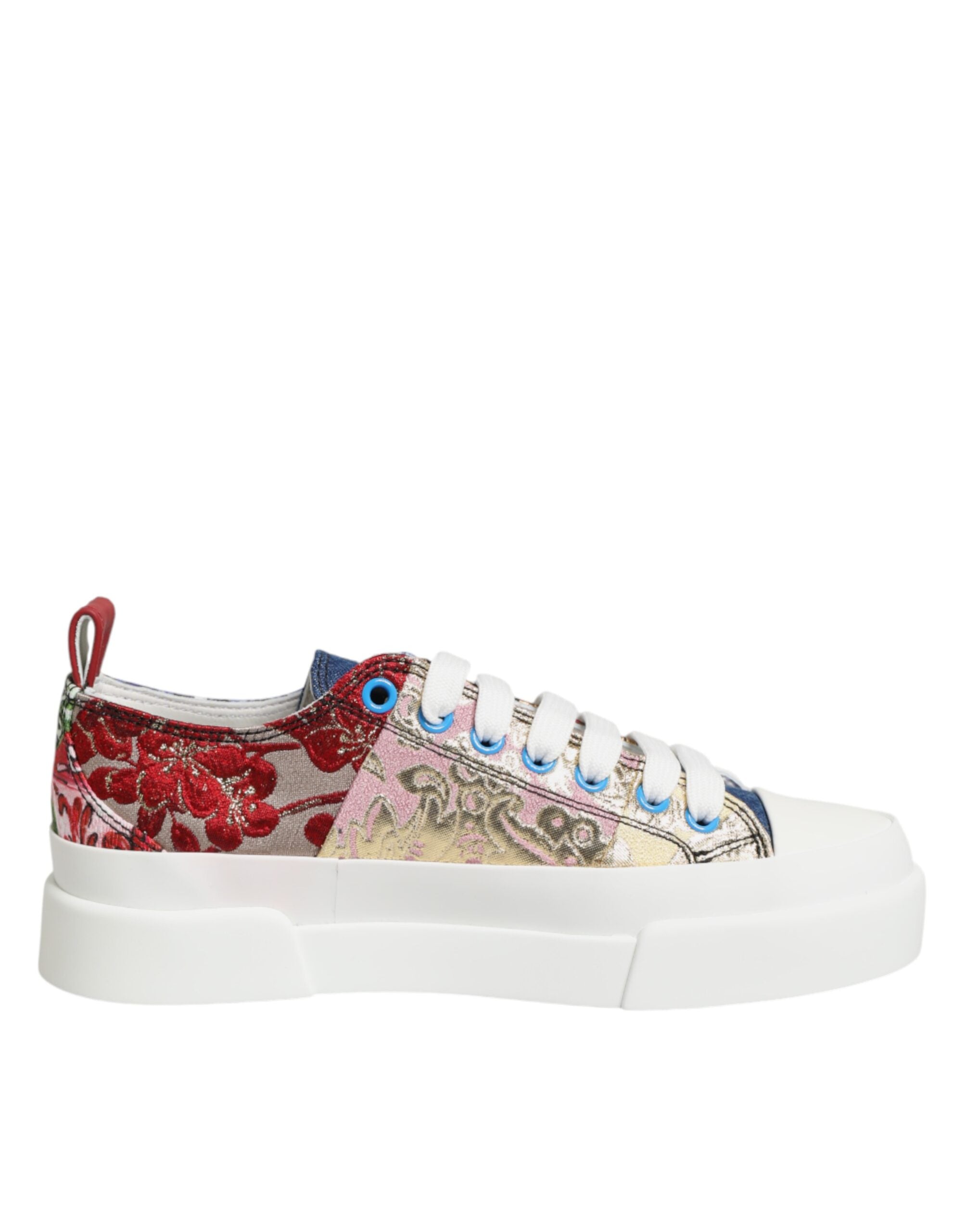 Dolce & Gabbana Multicolor Patchwork Low Top Sneakers Schuhe