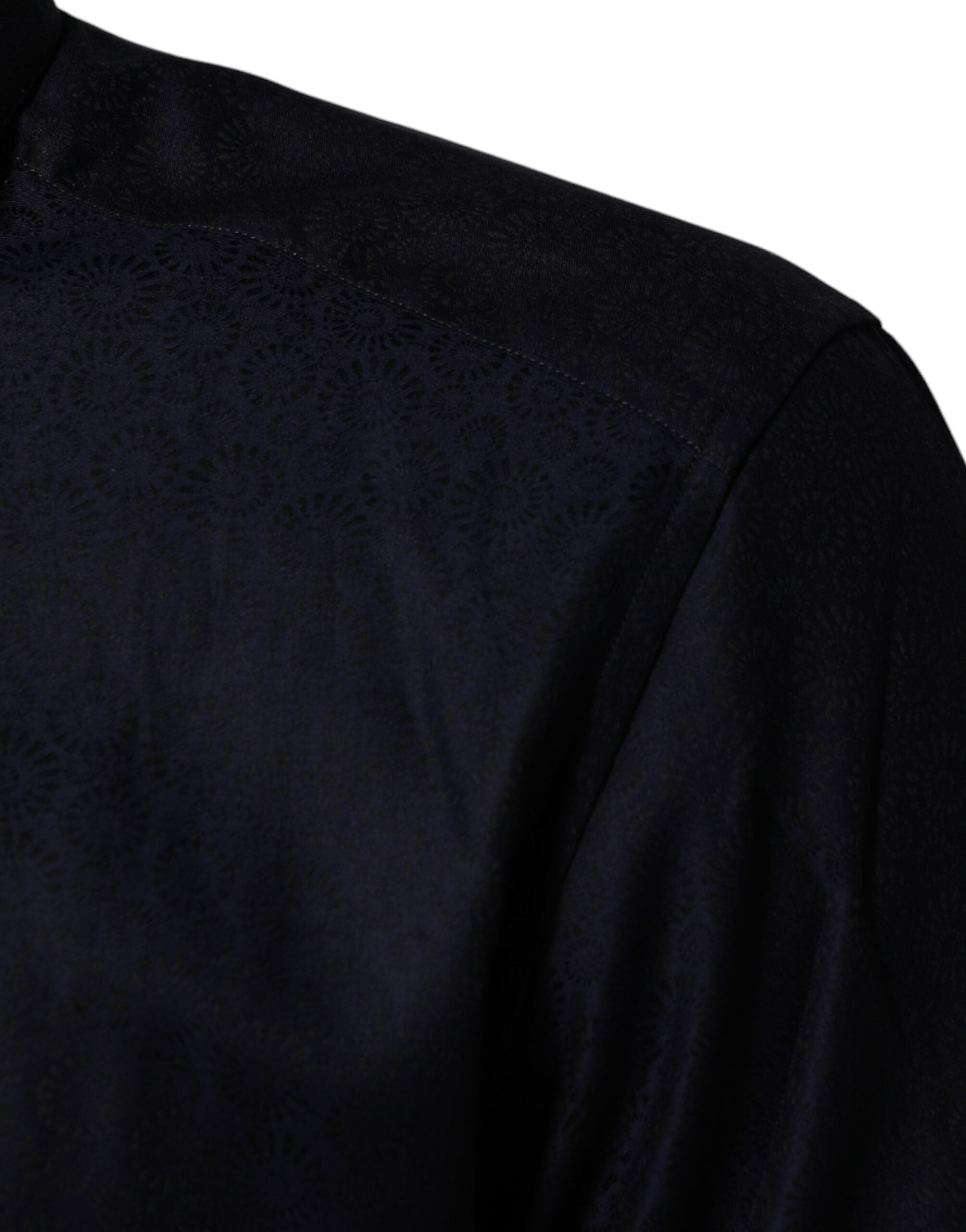 Dolce & Gabbana Blaues Baumwollhemd mit Kragen und langem Arm GOLD für Herren