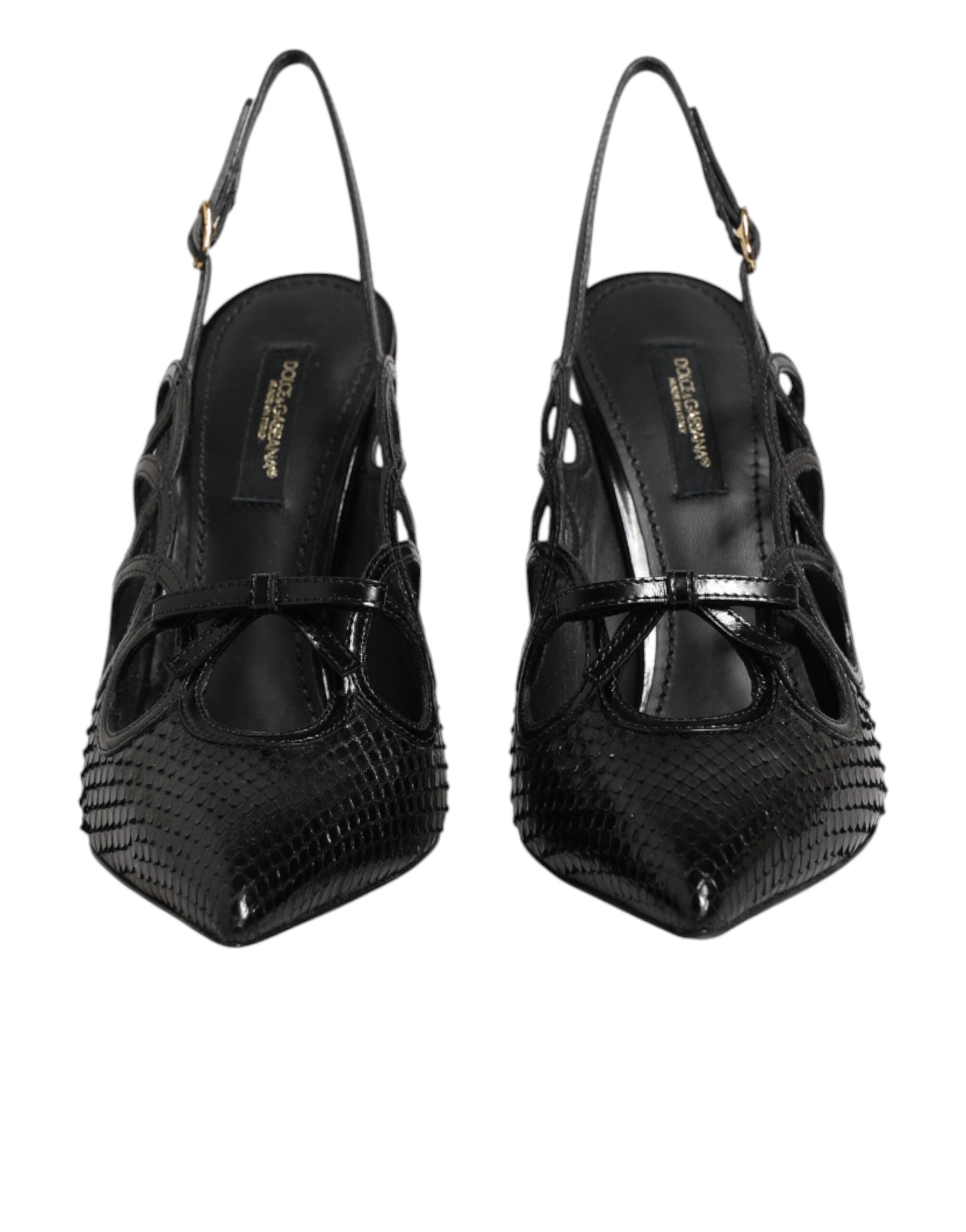 Dolce & Gabbana Lederslingback-Pumps mit hohem Absatz
