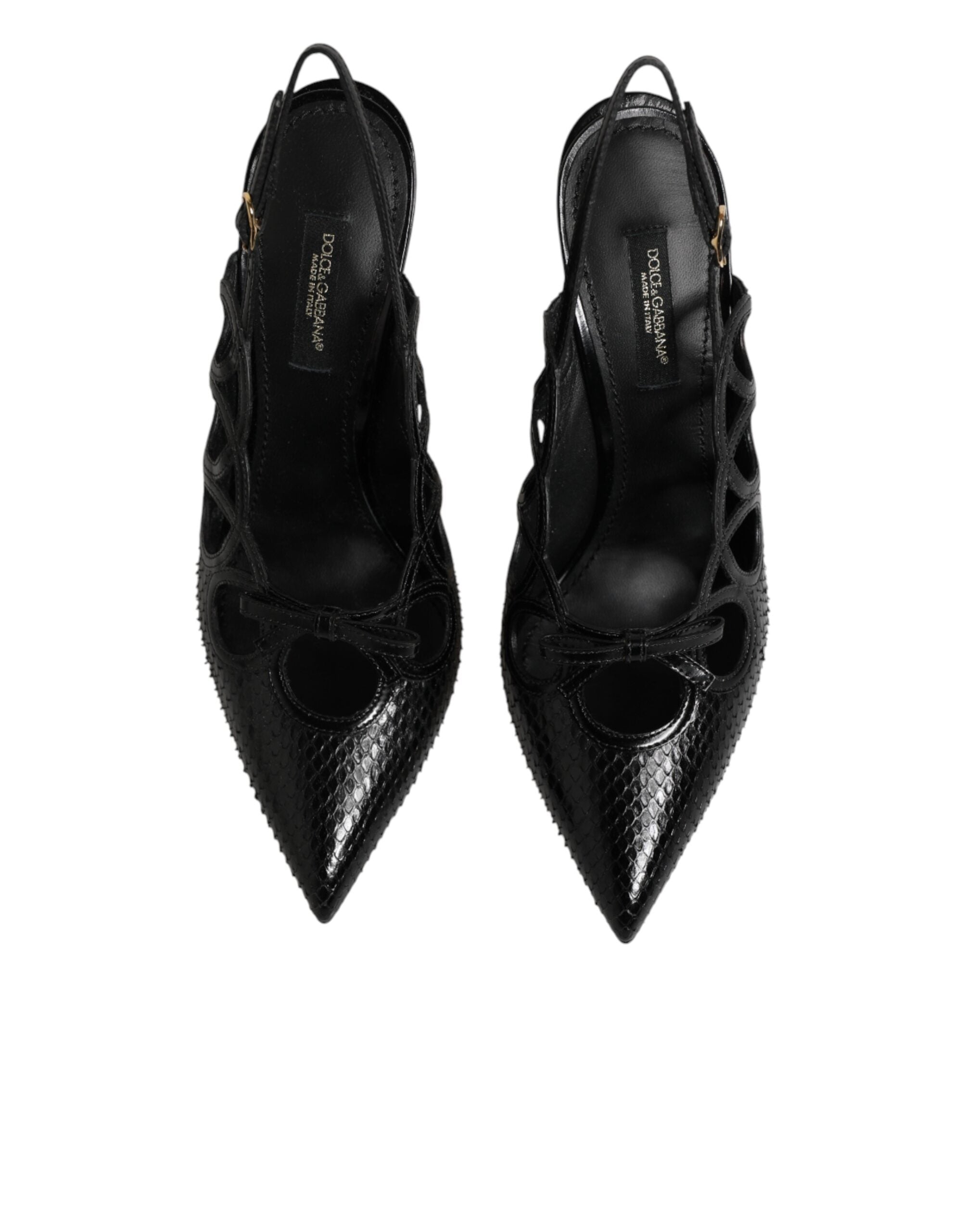 Dolce & Gabbana Lederslingback-Pumps mit hohem Absatz