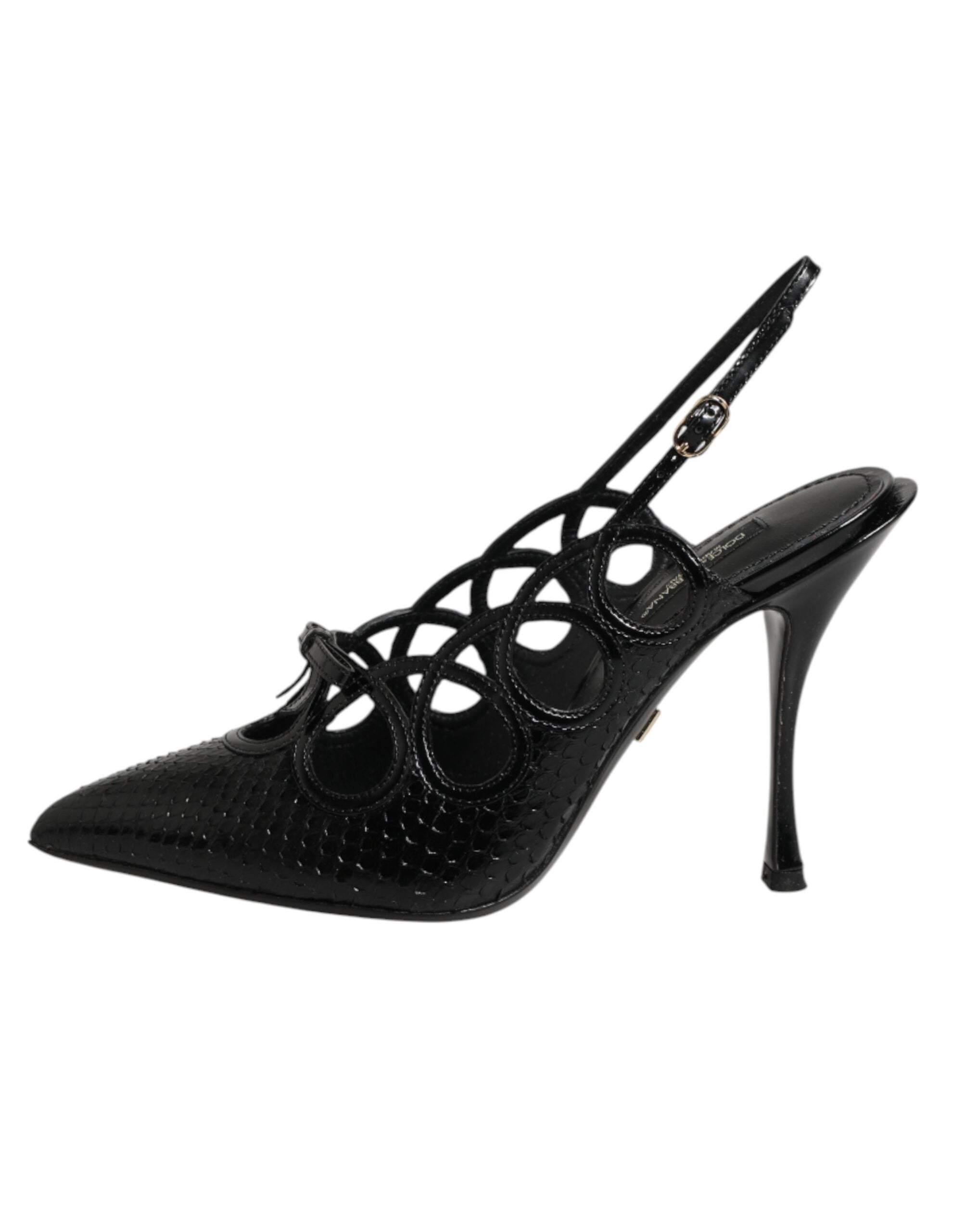 Dolce & Gabbana Lederslingback-Pumps mit hohem Absatz
