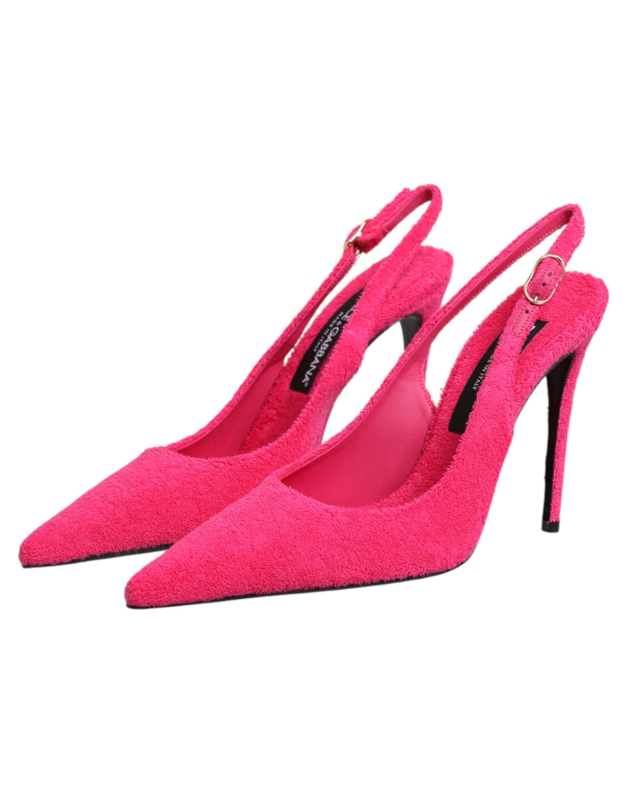 Dolce & Gabbana Pinkfarbene Wildleder-High-Heels mit Slingback