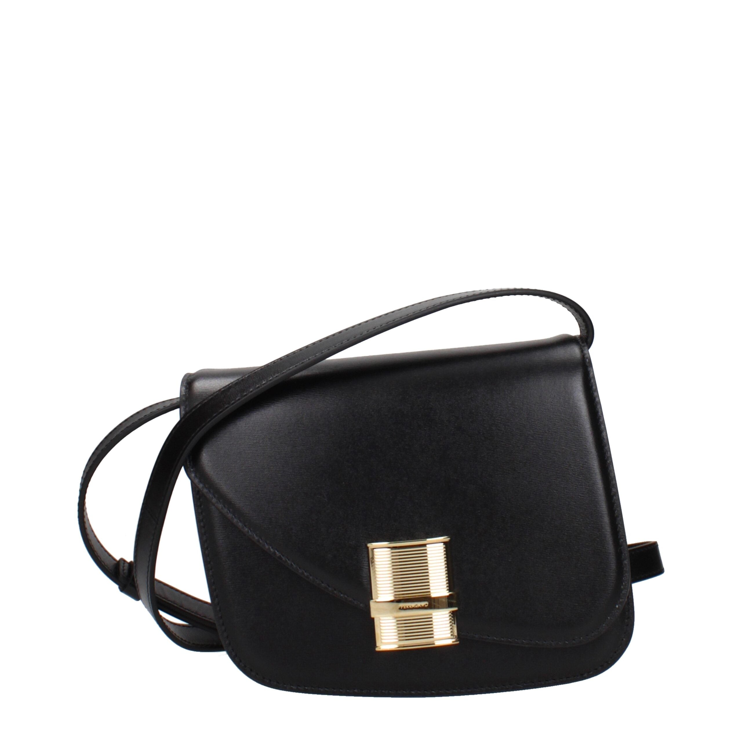 Salvatore Ferragamo Schwarze Leder Umhängetasche