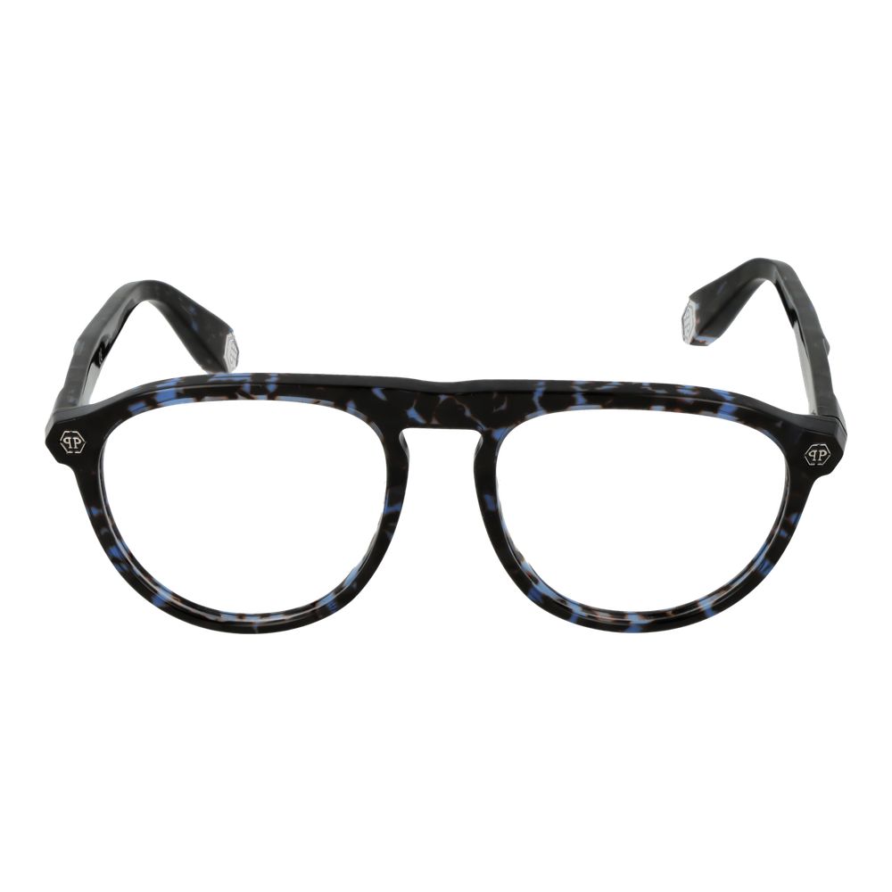 Philipp Plein Brillenrahmen aus blauem Celluloseacetat