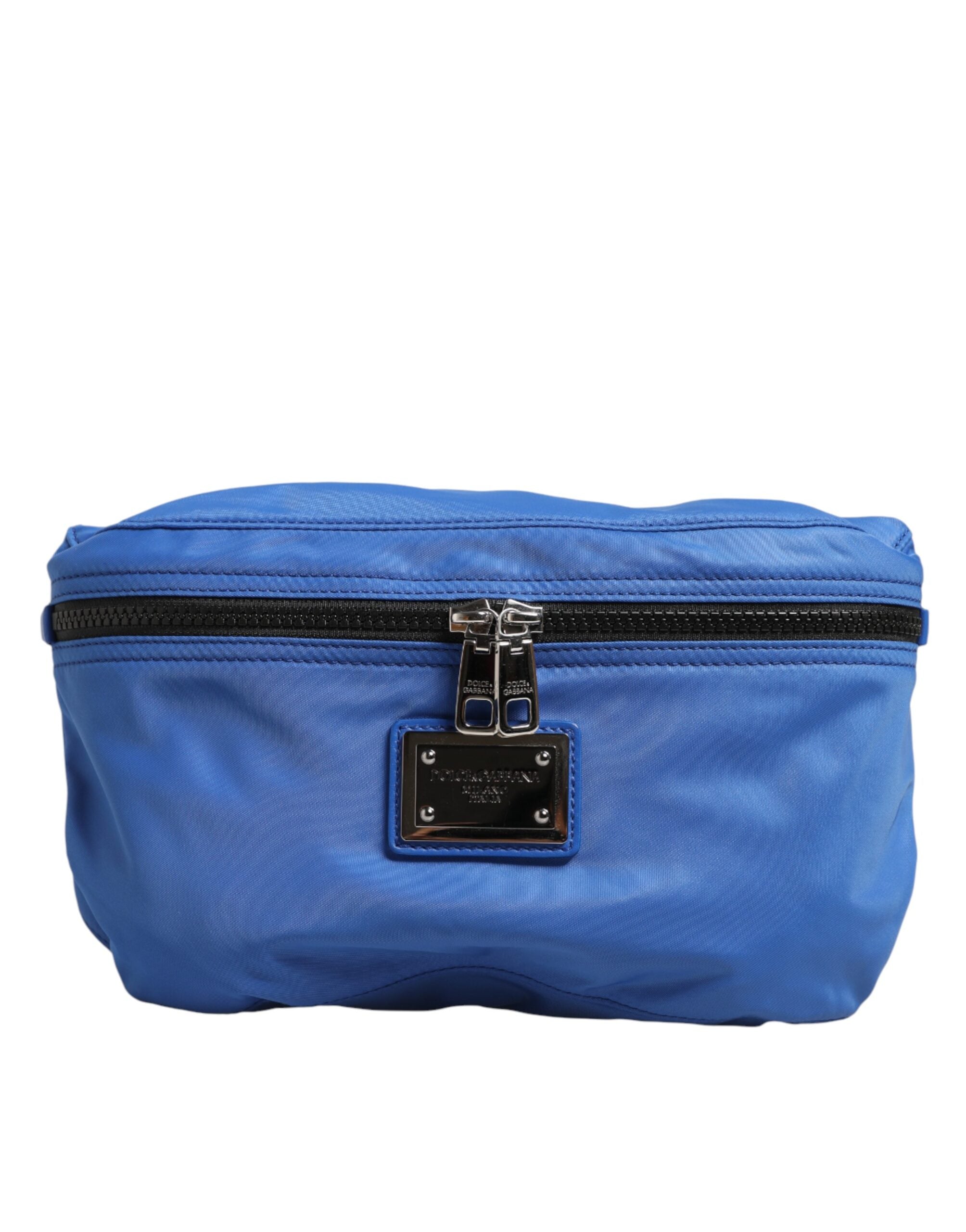 Dolce & Gabbana Blauer Logo-Plakette Nylon-Taillen-Gürteltasche Herren Borse Bag