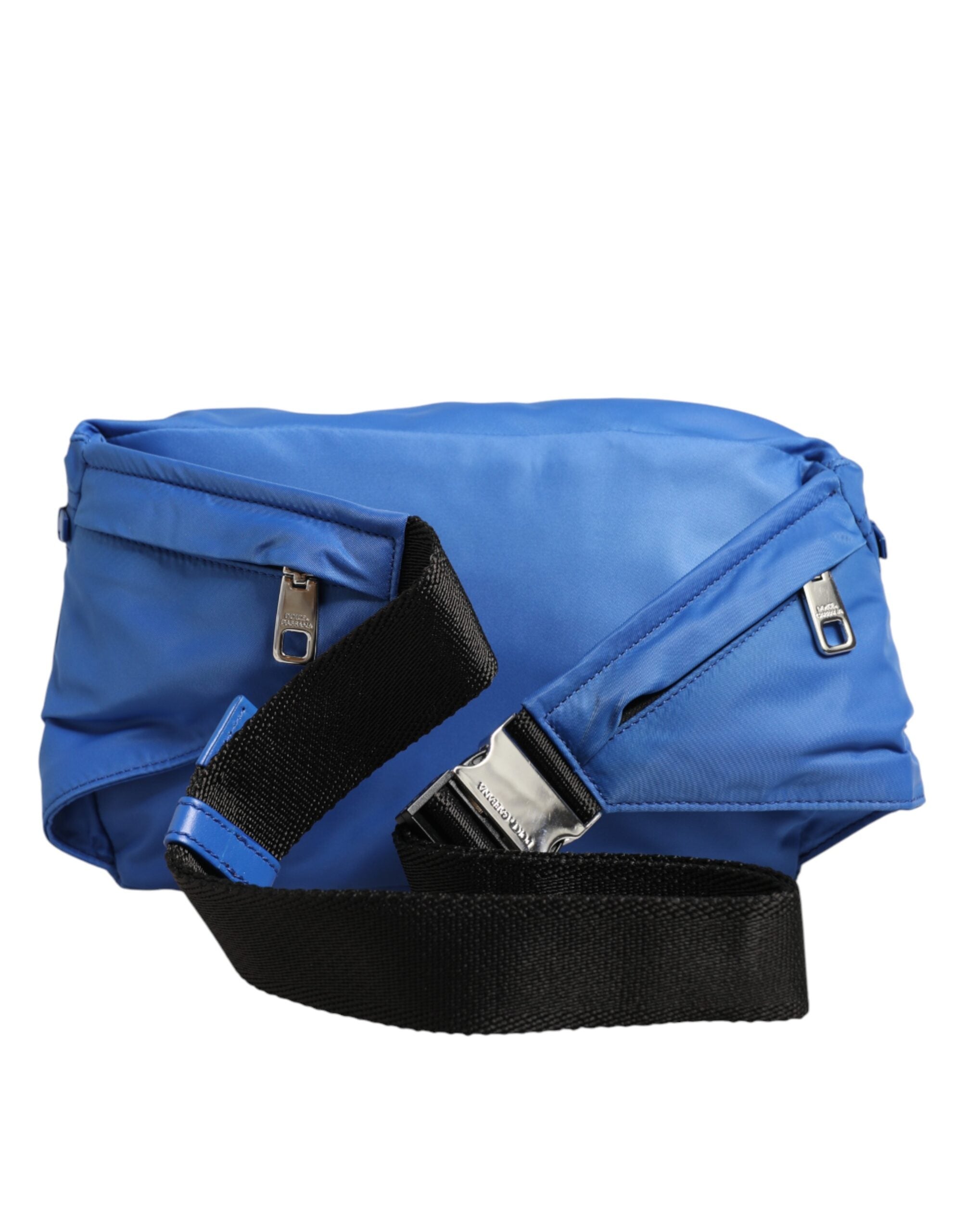 Dolce & Gabbana Blauer Logo-Plakette Nylon-Taillen-Gürteltasche Herren Borse Bag