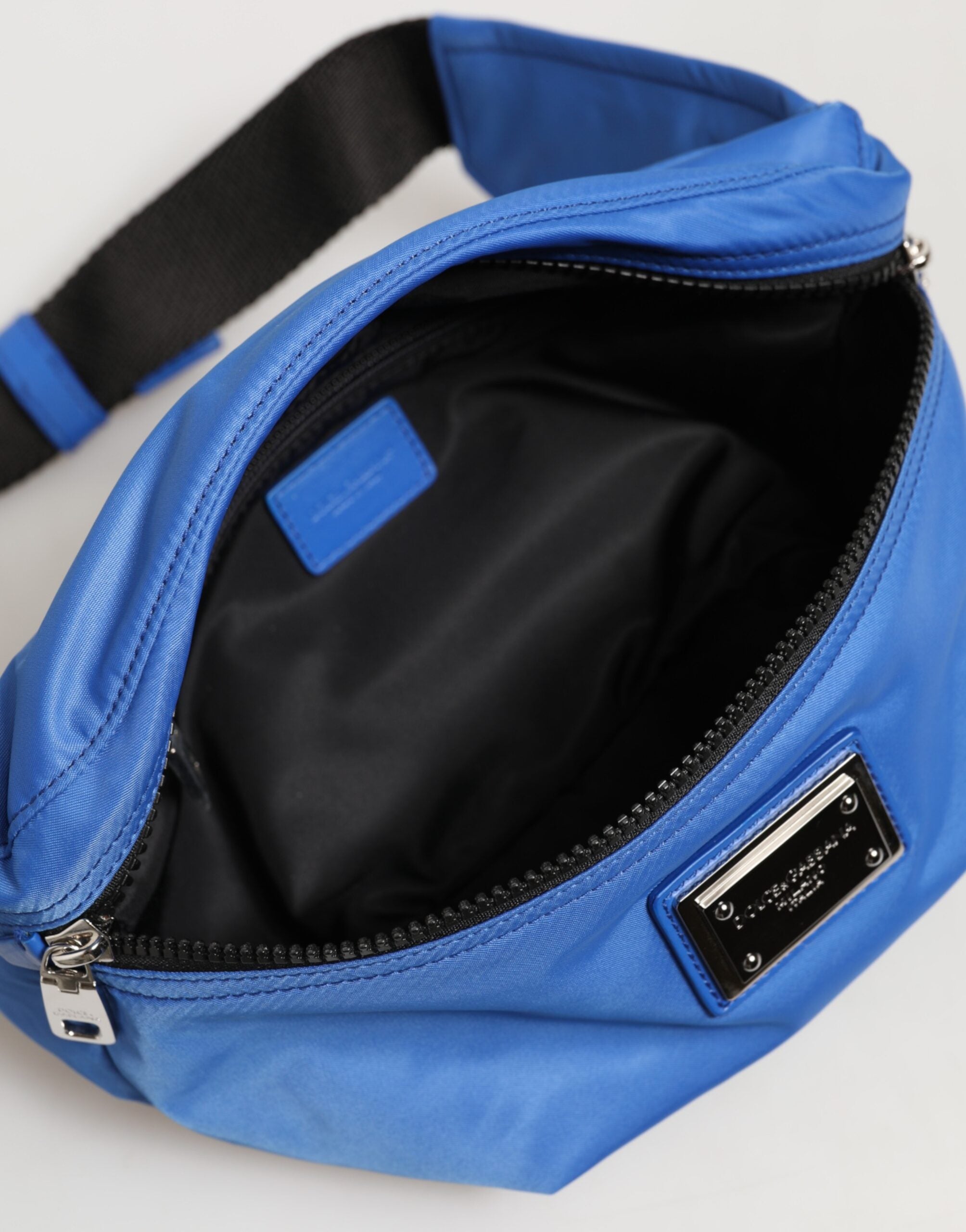 Dolce & Gabbana Blauer Logo-Plakette Nylon-Taillen-Gürteltasche Herren Borse Bag
