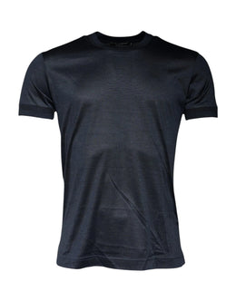 Dolce & Gabbana Seiden-T-Shirt mit Rundhalsausschnitt und kurzen Ärmeln für Herren