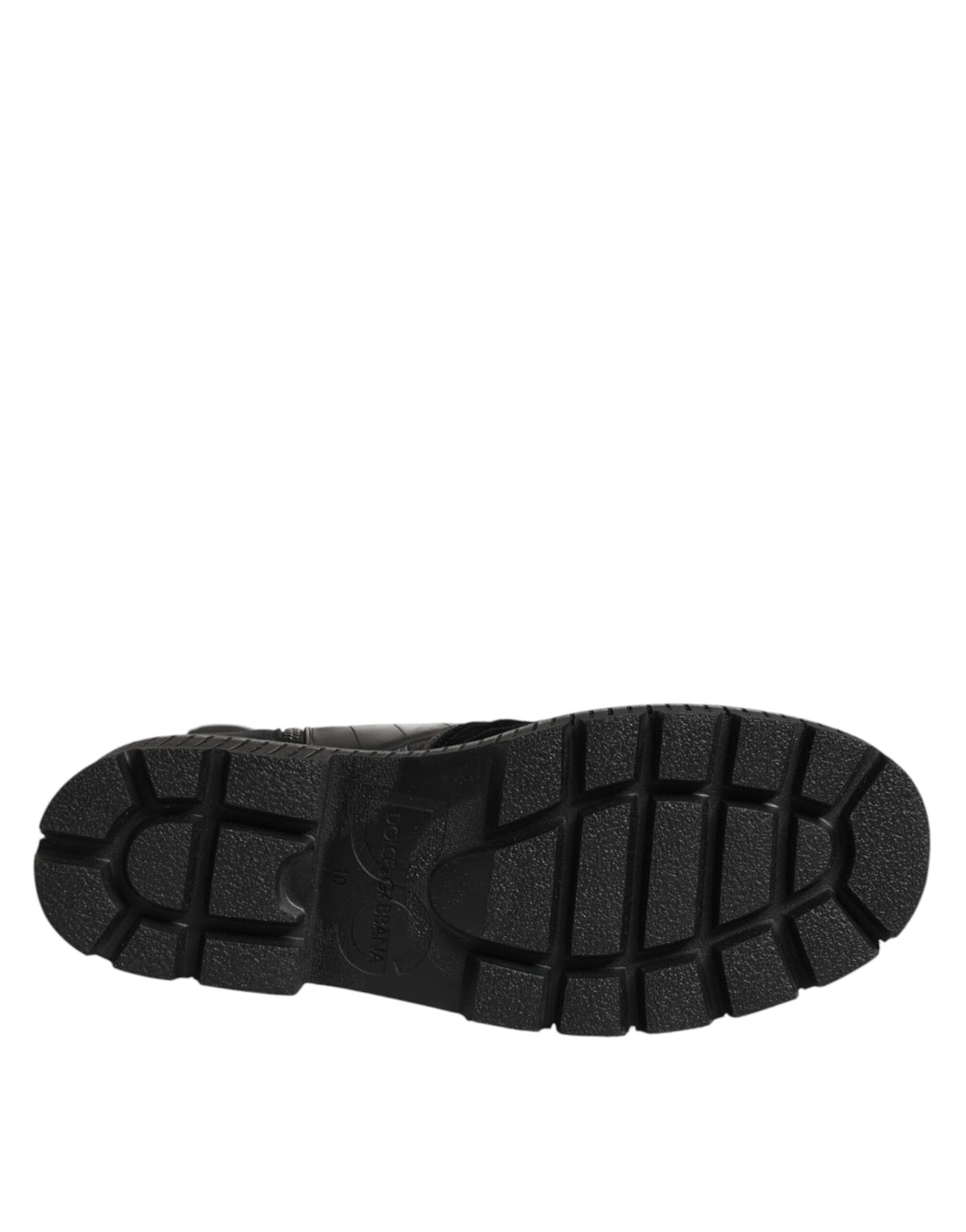 Dolce & Gabbana Schwarzer Patchwork-Leder-Halbstiefel