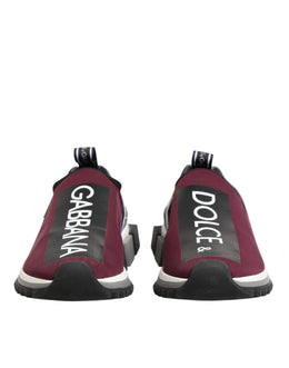 Dolce & Gabbana Bordeauxrote Sorrento Herren-Slip-On-Sneaker
