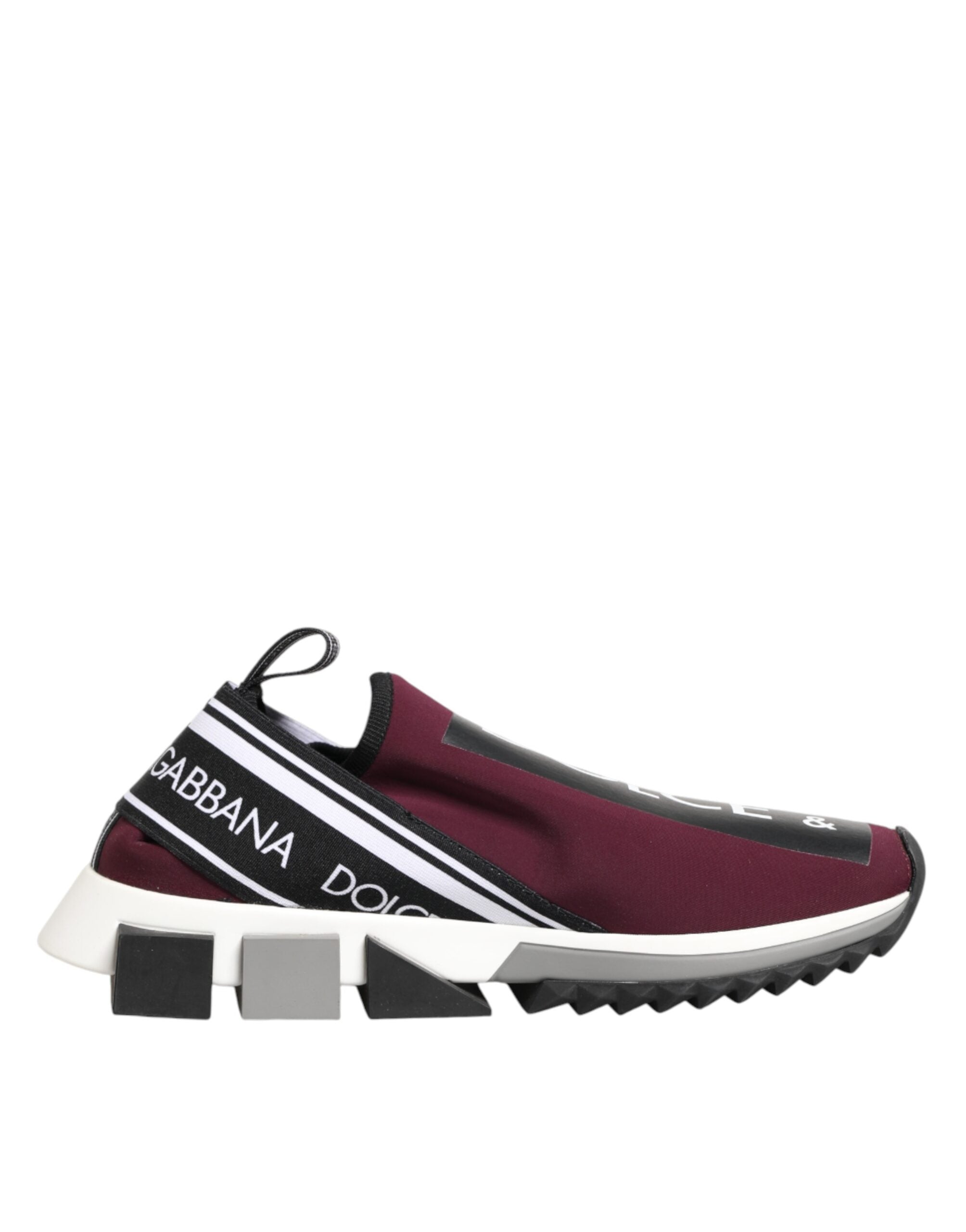Dolce & Gabbana Bordeauxrote Sorrento Herren-Slip-On-Sneaker
