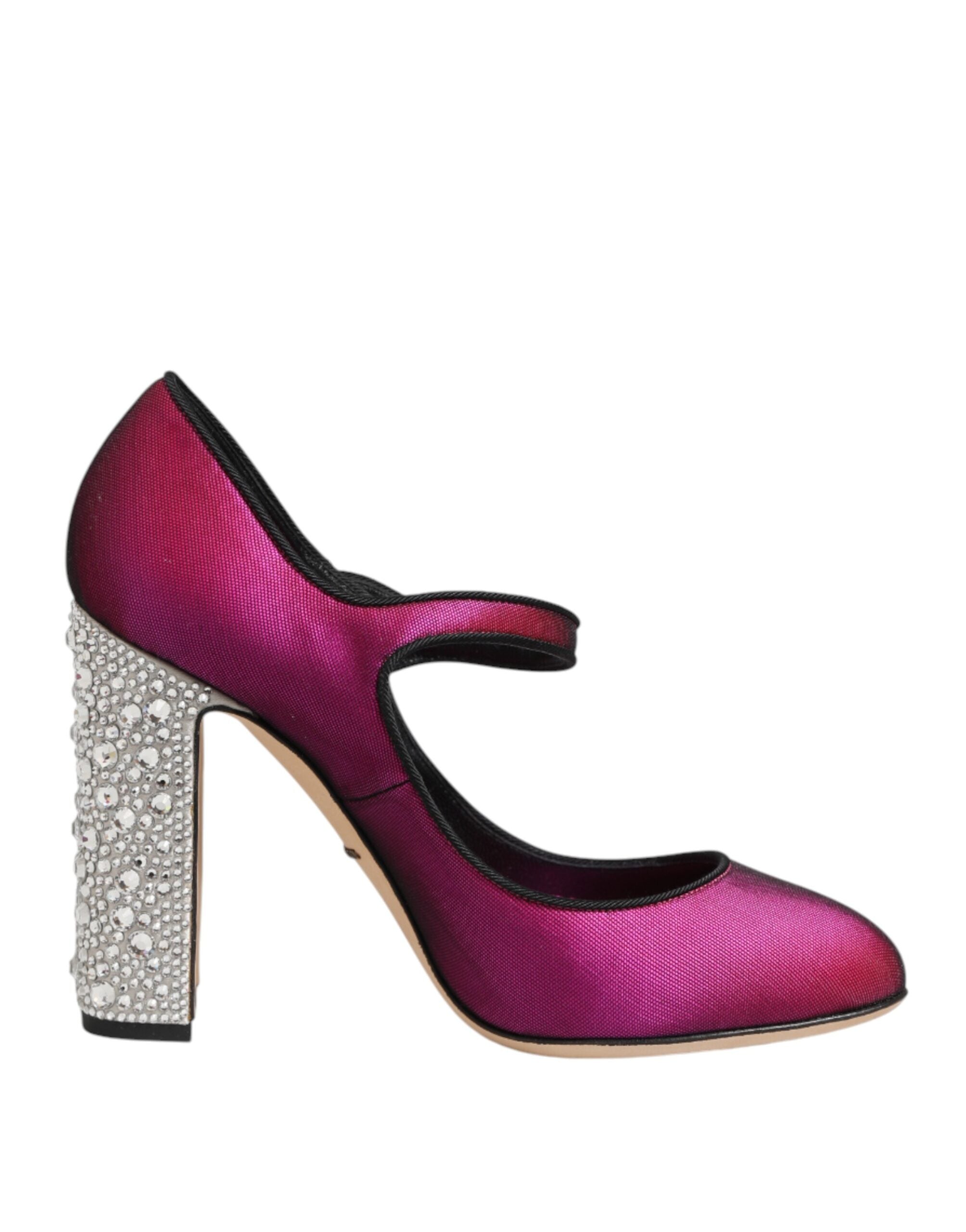 Dolce & Gabbana Pinke Strass Mary Janes Pumps