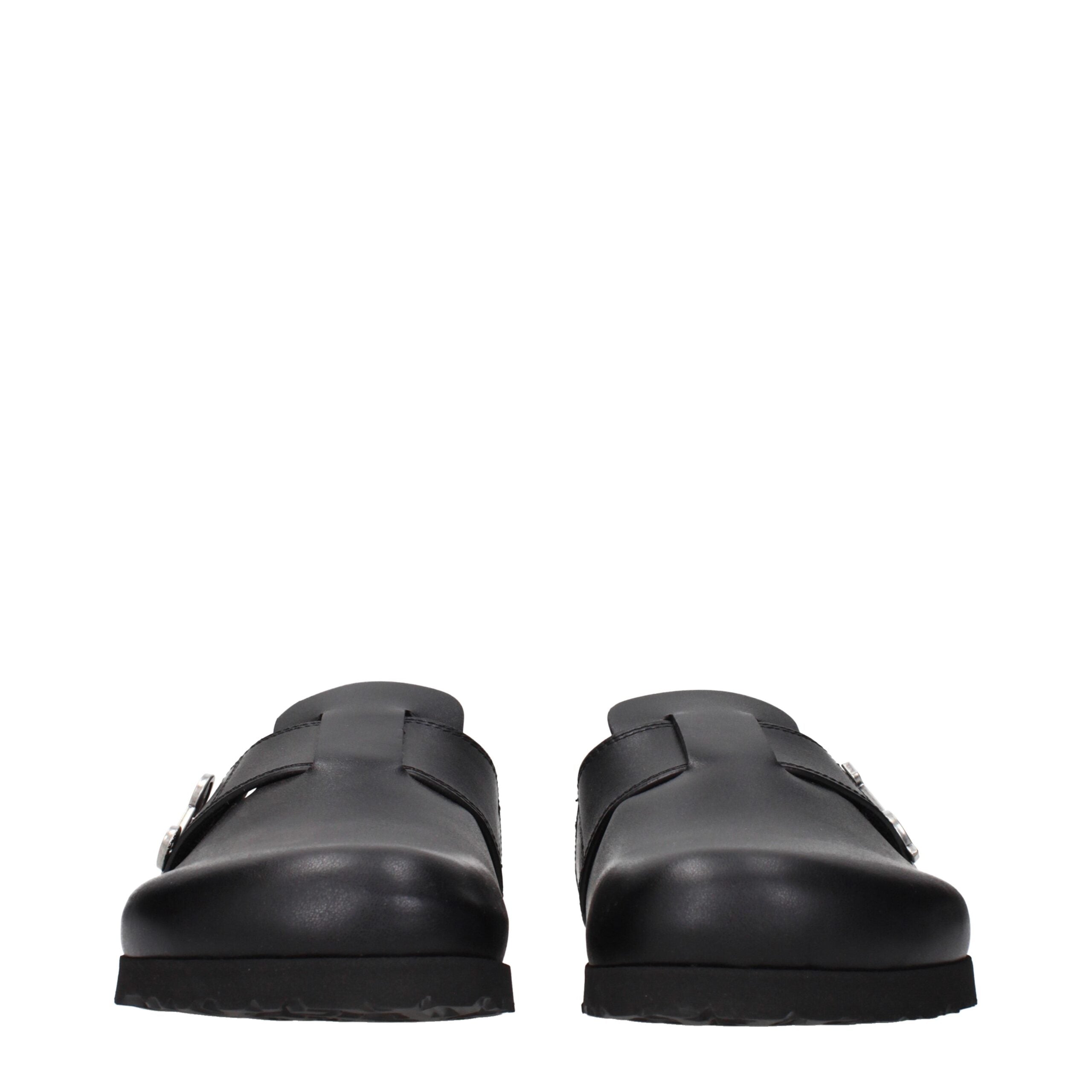 Palm Angels Schwarze Leder-Slipper