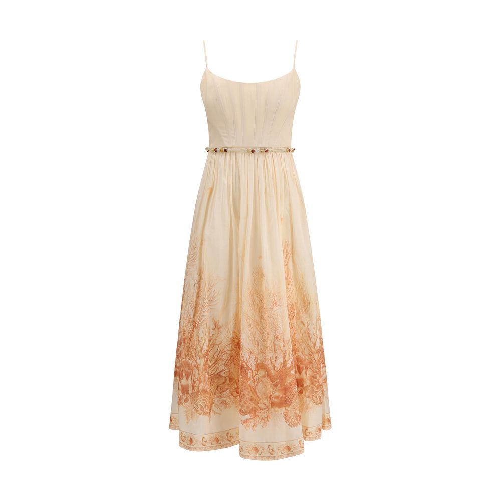Zimmermann Mehrfarbiges Baumwoll-Maxikleid