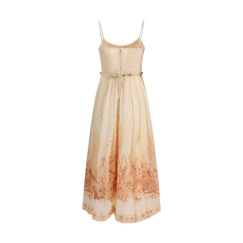 Zimmermann Mehrfarbiges Baumwoll-Maxikleid