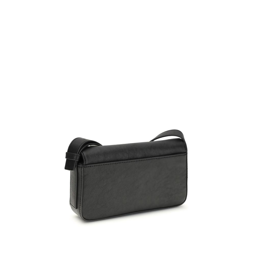 Alexander Wang Schwarze Bos Taurus Kalbsleder Schultertasche