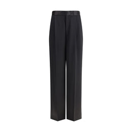 SA SU PHI Schwarze Seiden-Freizeithose