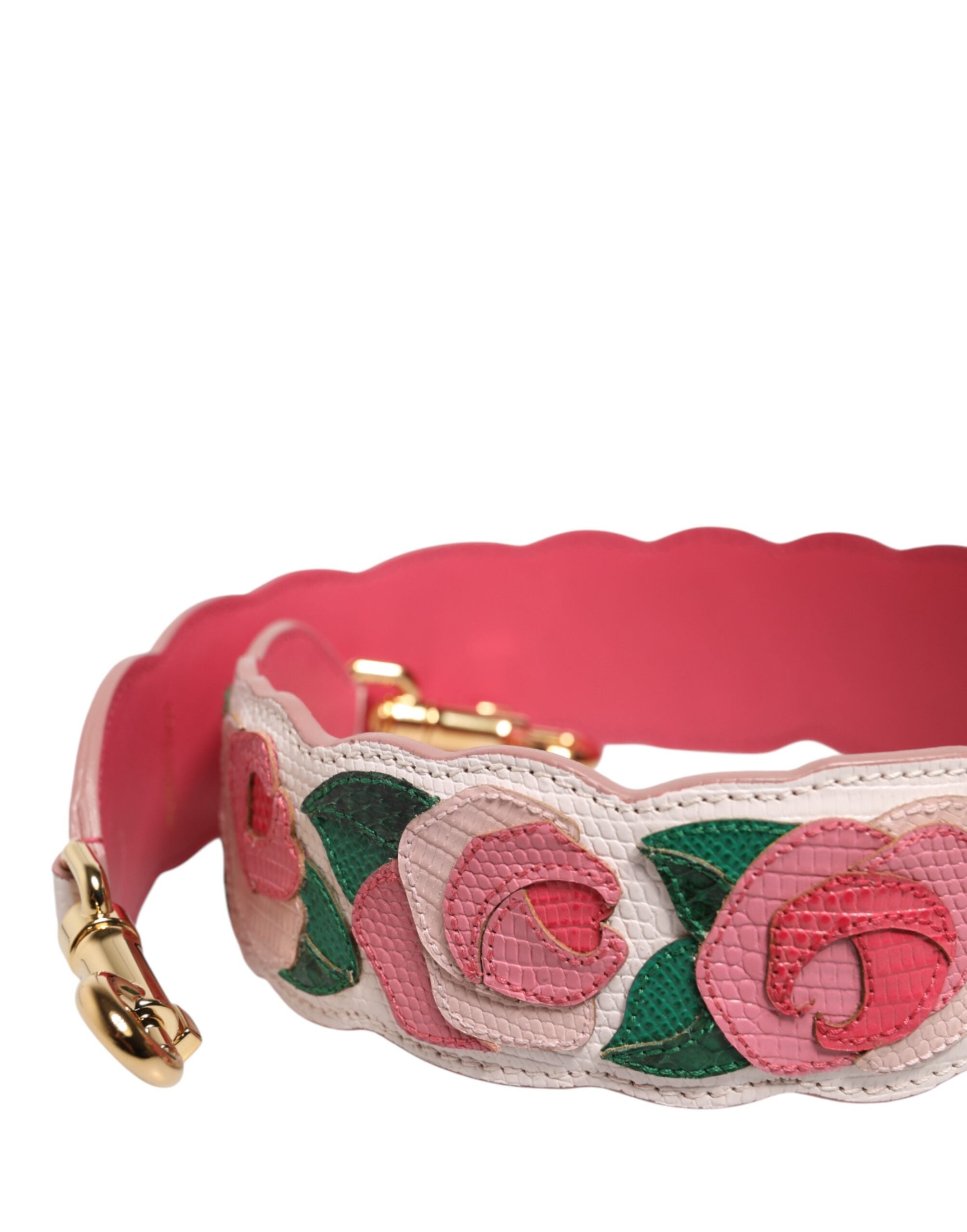 Dolce & Gabbana Florale Kalbsleder-Schultergurt für Taschen