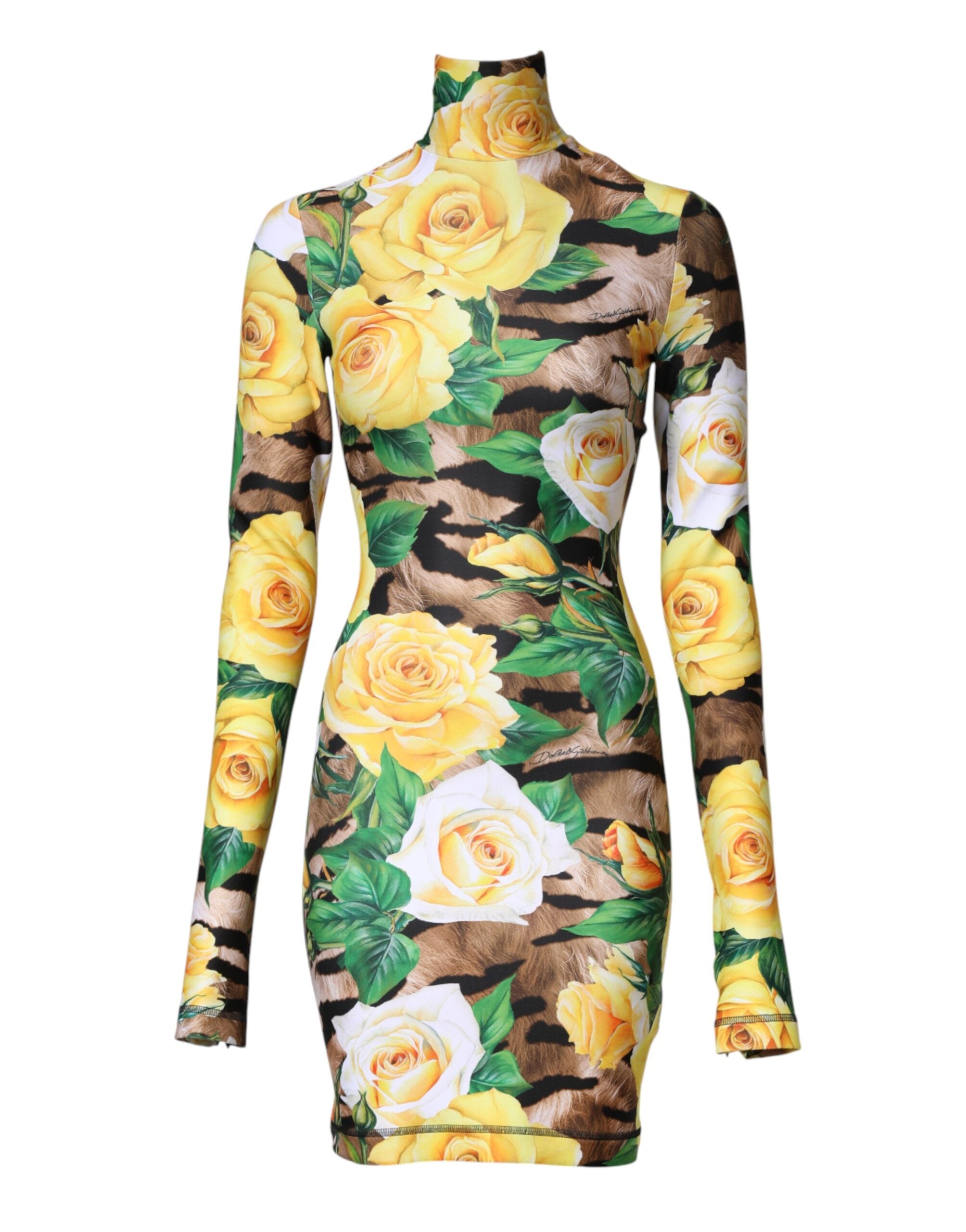 Dolce & Gabbana Mini-Kleid mit floralem Multicolor-Print